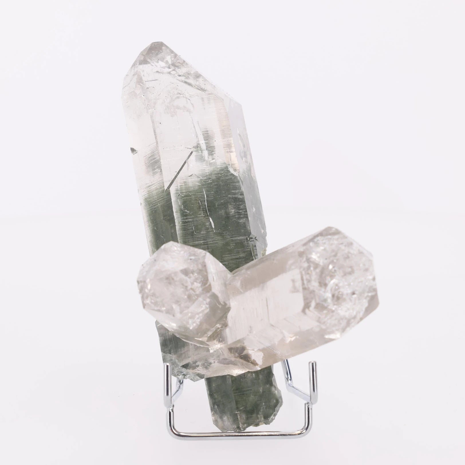 GREEN TEMPLE | Quarz mit Chlorit aus dem Himalaya | 1.030 g | 20 cm hoch | Unikat  (#1005)