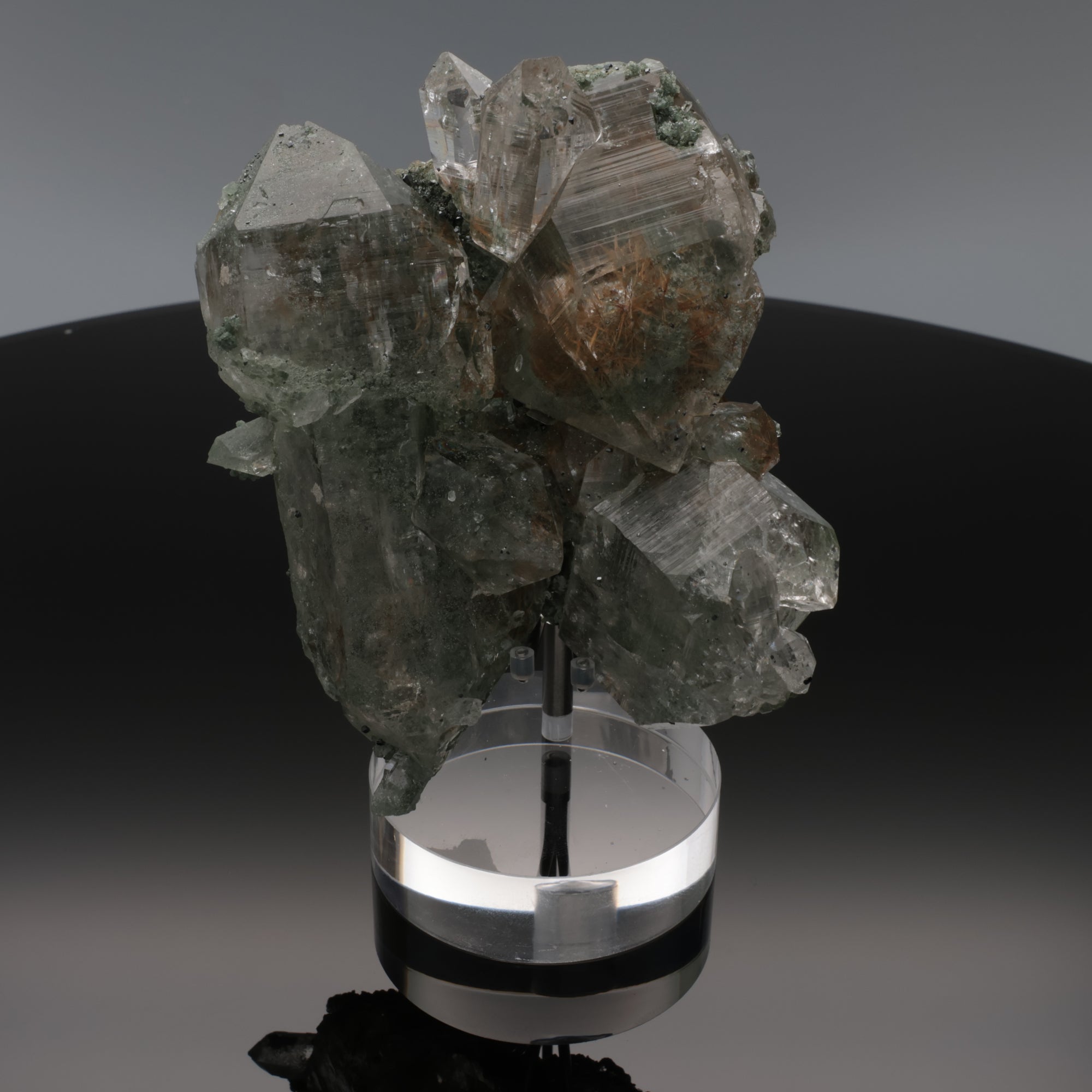 AMBER FOREST | Quartz mit Rutil und Fluorit aus dem Himalaya | 257 g | Unikat (#1050)