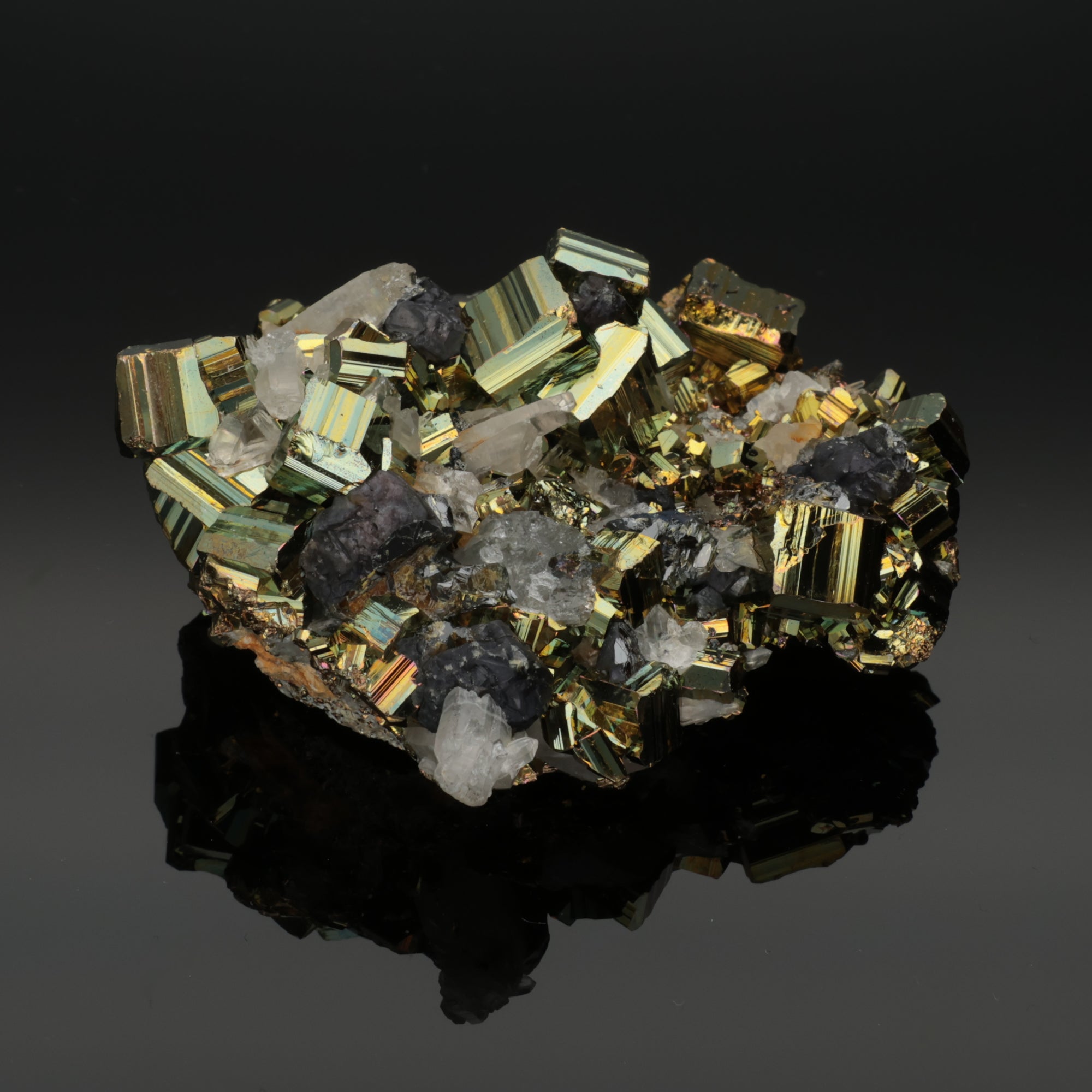 Borneo Firestorm – Rainbow Pyrit aus Borneo, Indonesien – 199,4 g – Mineralien-Unikat (#1072)