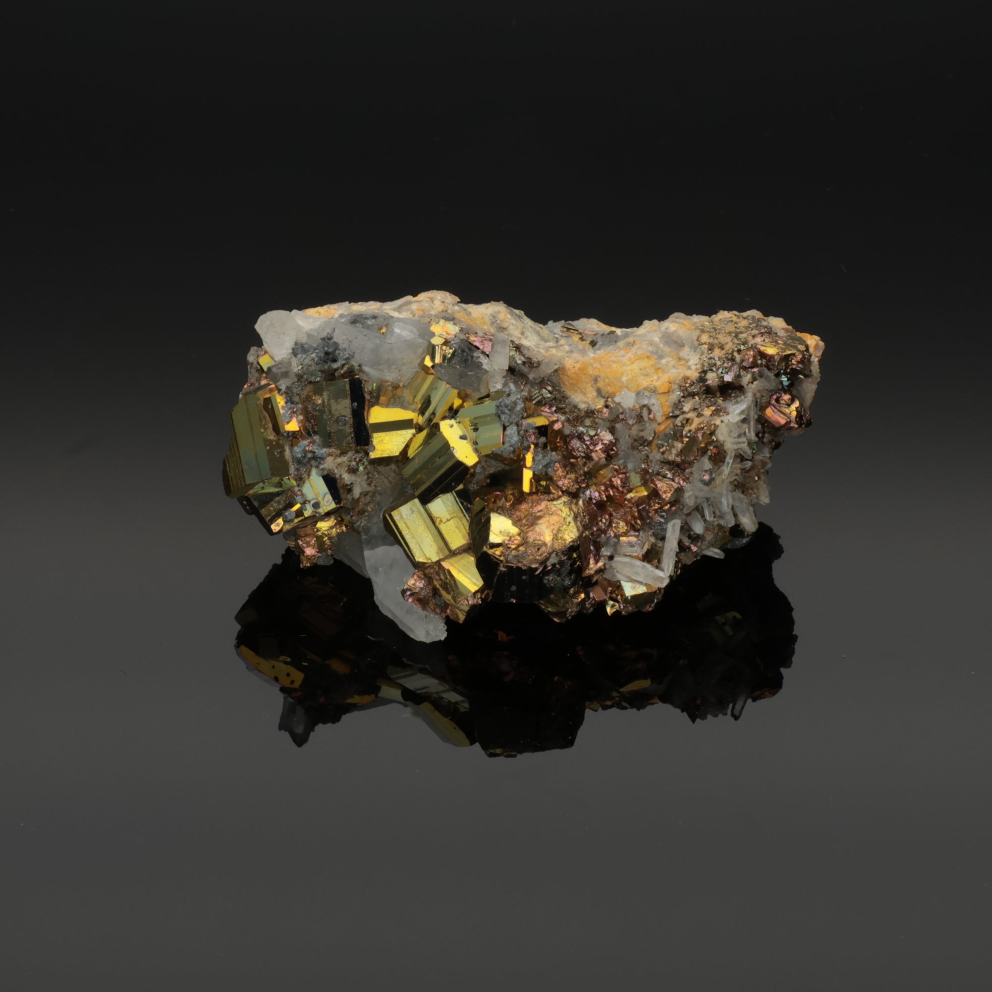 Prism Echo – Rainbow Pyrit aus Borneo, Indonesien – 66 g – Mineralien-Unikat (#1090)