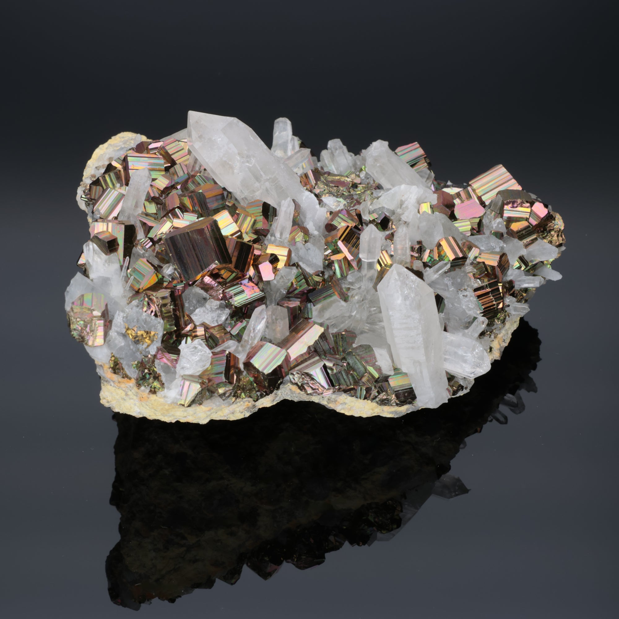 Prism Colossus – Rainbow Pyrite from Borneo, Indonesia – 608 g – Minerals (#1357)