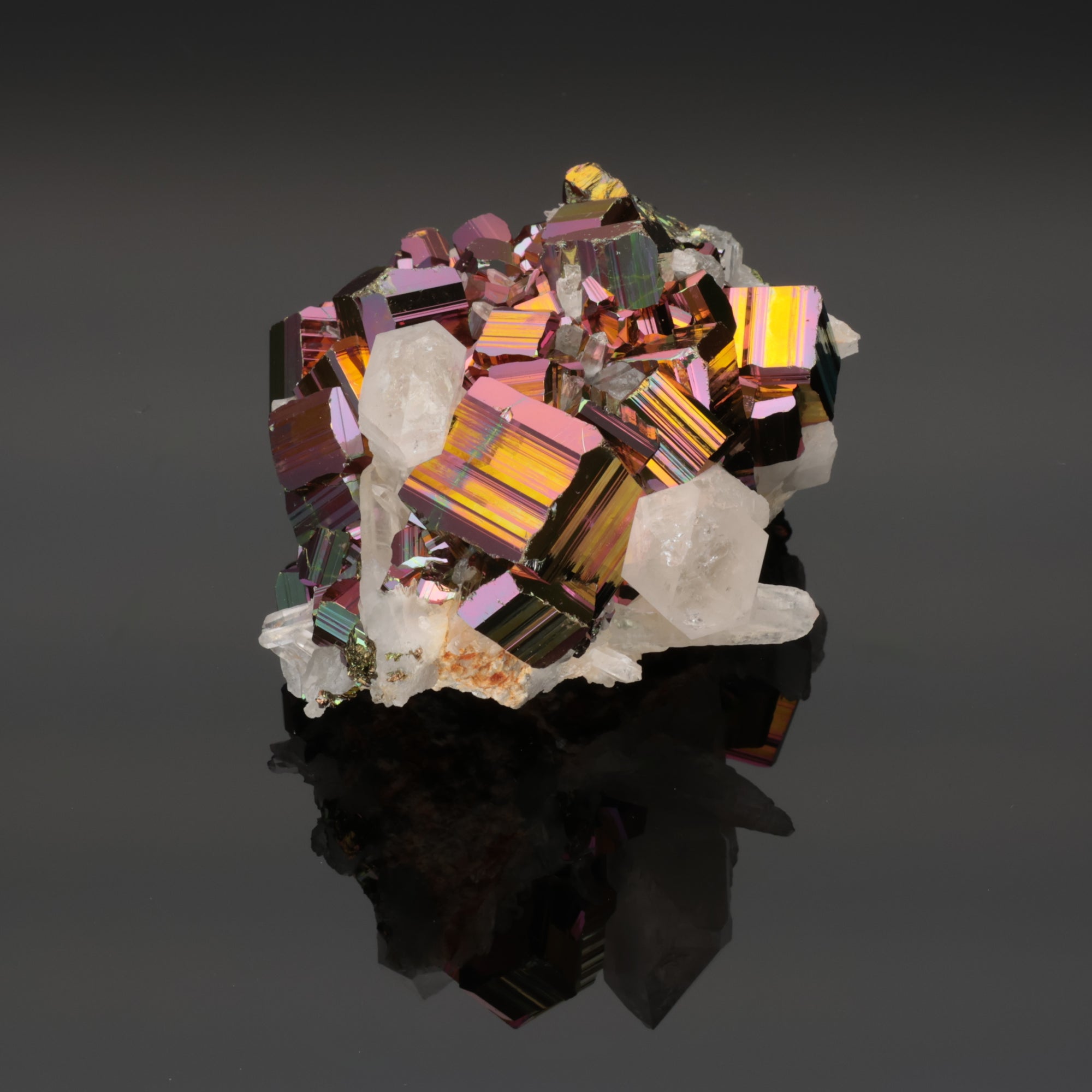 Electric Crown – Rainbow Pyrit aus Borneo, Indonesien – 248 g (#1381)