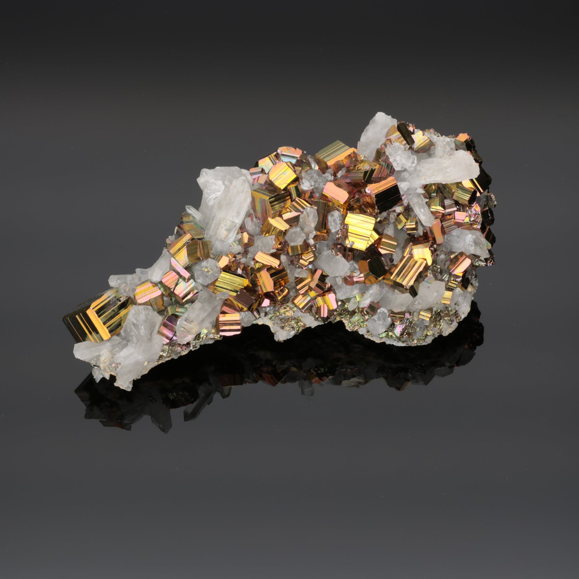 Prism Crown – Rainbow Pyrit aus Borneo, Indonesien – 191 g (#1379)
