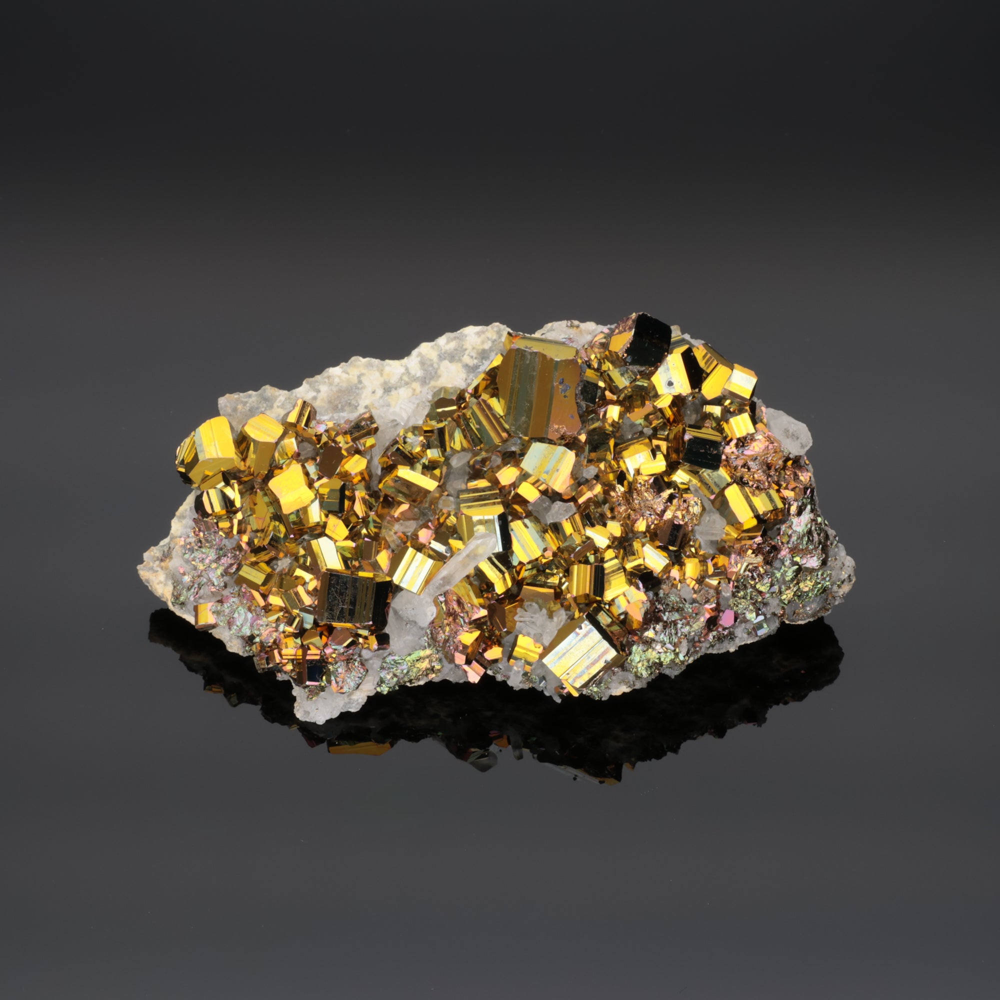 Solar Dominion - Rainbow Pyrite from Borneo, Indonesia - 204 g (#1352)