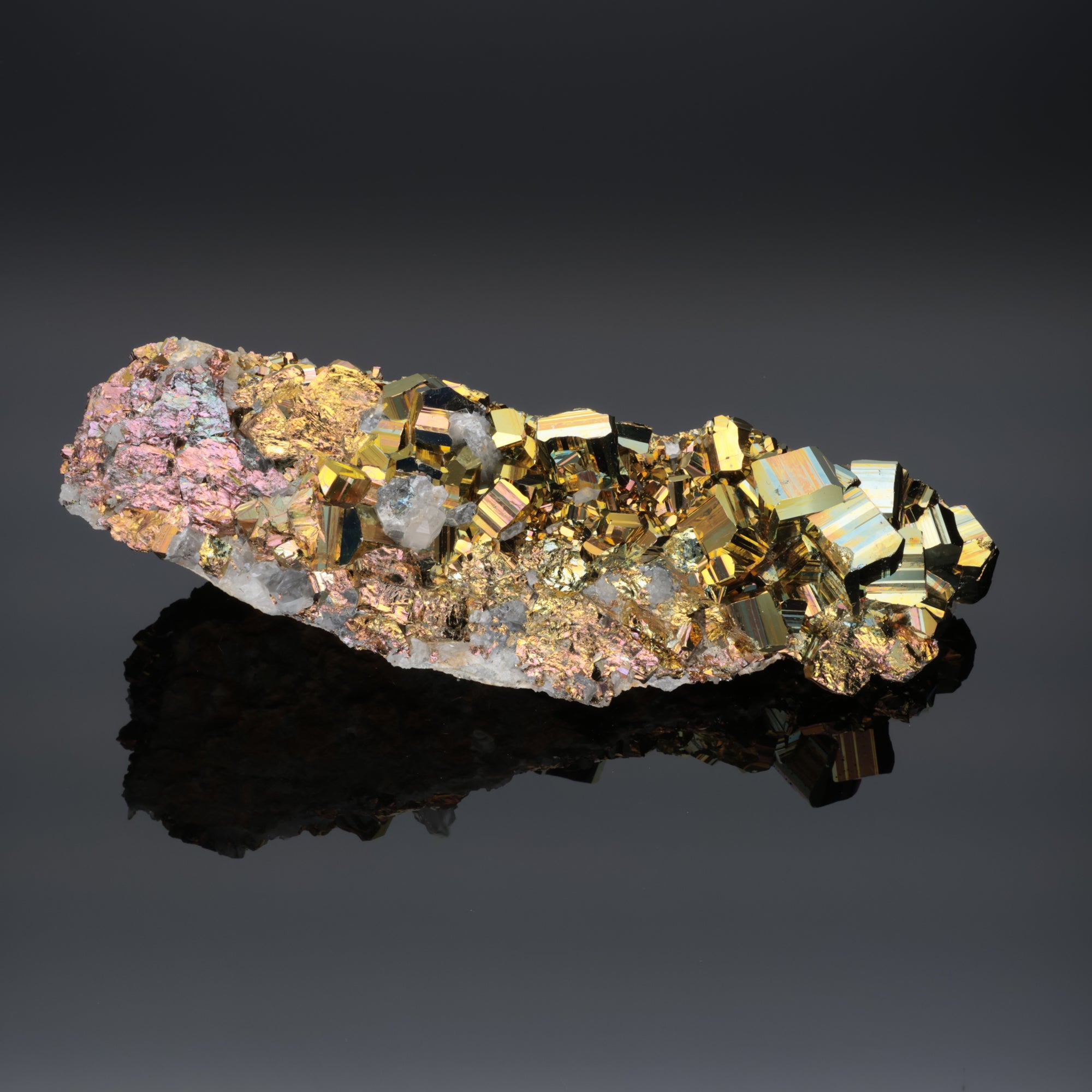 Aurora Fortress – Rainbow Pyrit aus Borneo, Indonesien – 344 g (#1382)