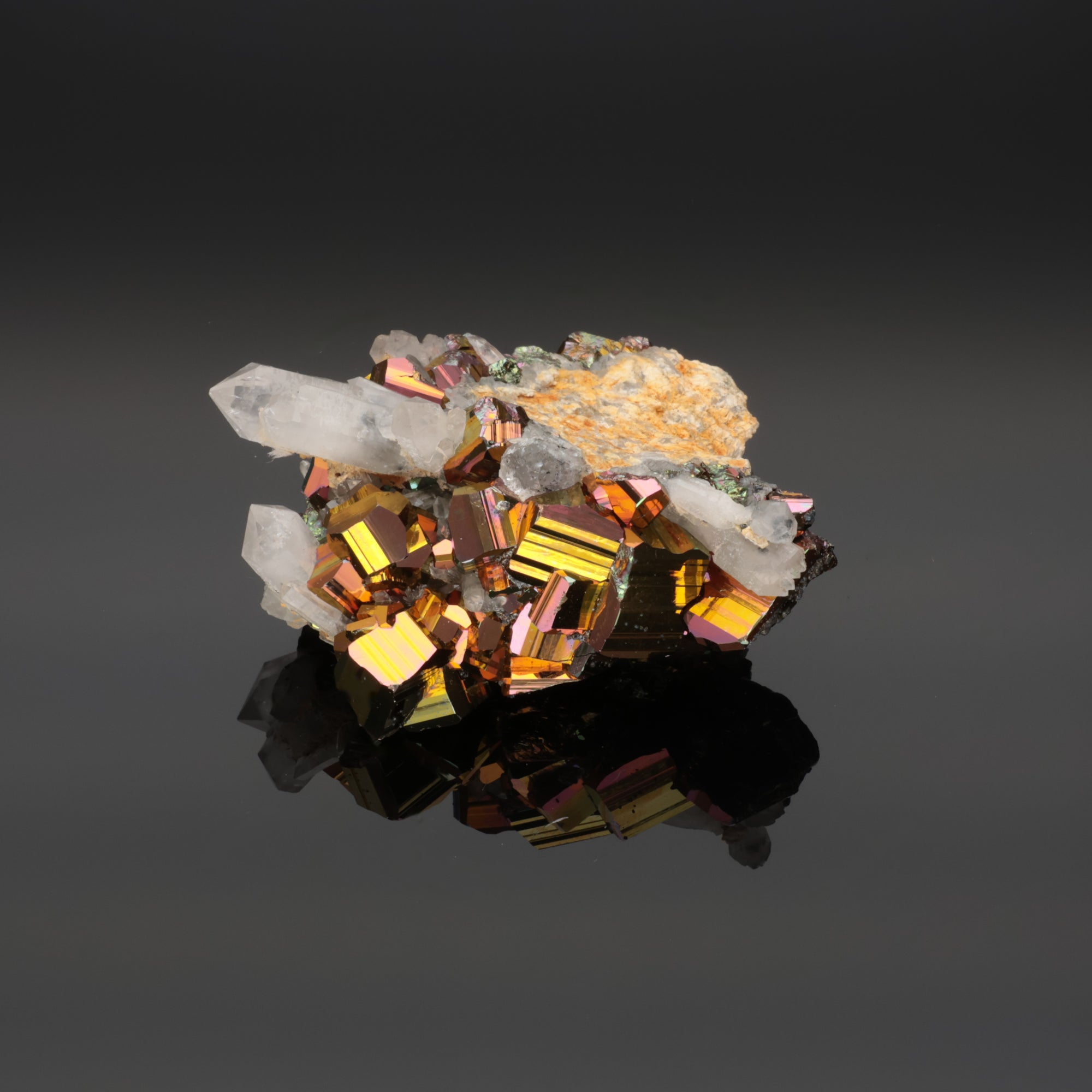 Mystic Fortress – Rainbow Pyrit aus Borneo, Indonesien – 155 g (#1374)