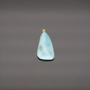 Golden Lagoon – Larimar Anhänger mit vergoldeter Öse – 13,66 g (#1388)