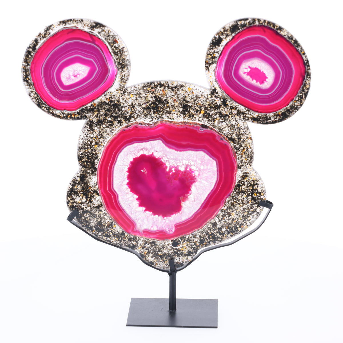 Achat Maus auf Metallständer  L  (#1478)