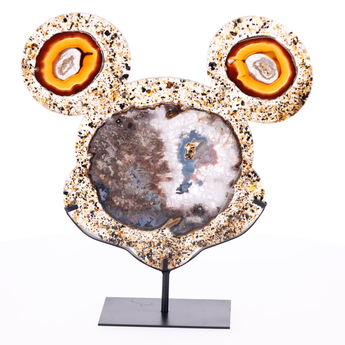 Achat Maus auf Metallständer  L  (#1478)