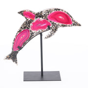 Achat Delfin auf Metallständer  S  (#1477)