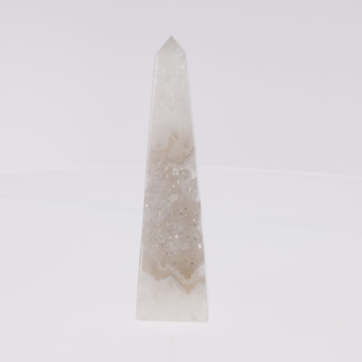 Achat Obelisk aus Brasilien mit natürlicher Kristallstruktur (#1492)