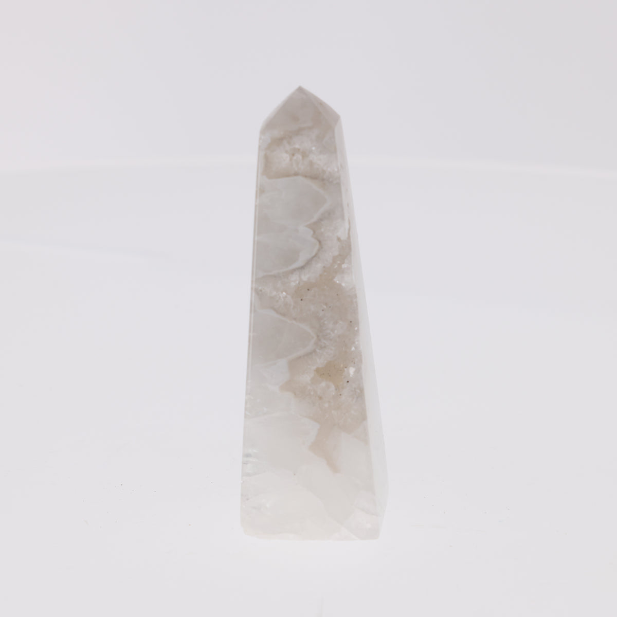 Achat Obelisk aus Brasilien mit natürlicher Kristallstruktur (#1491)