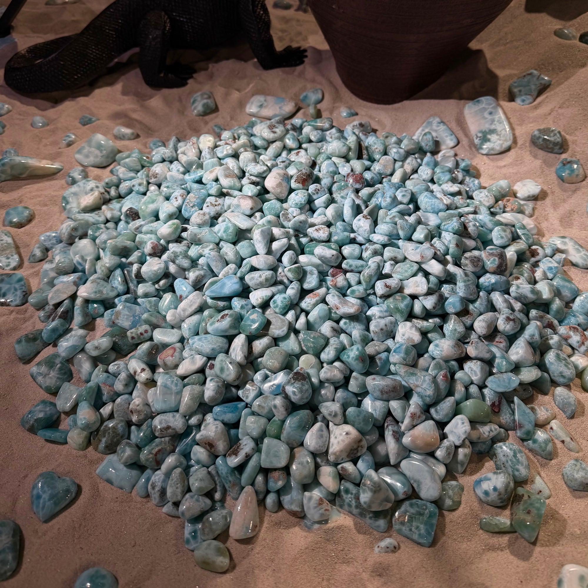 Larimar Trommelsteine (#1120)
