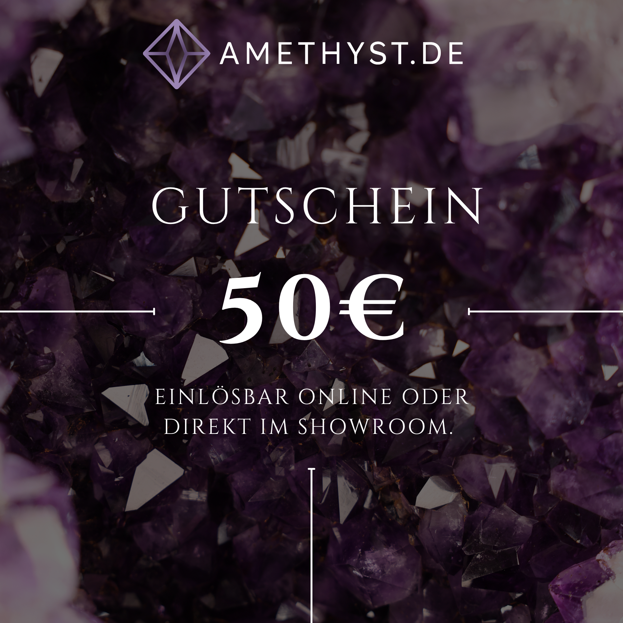 A gift voucher for Amethyst.de