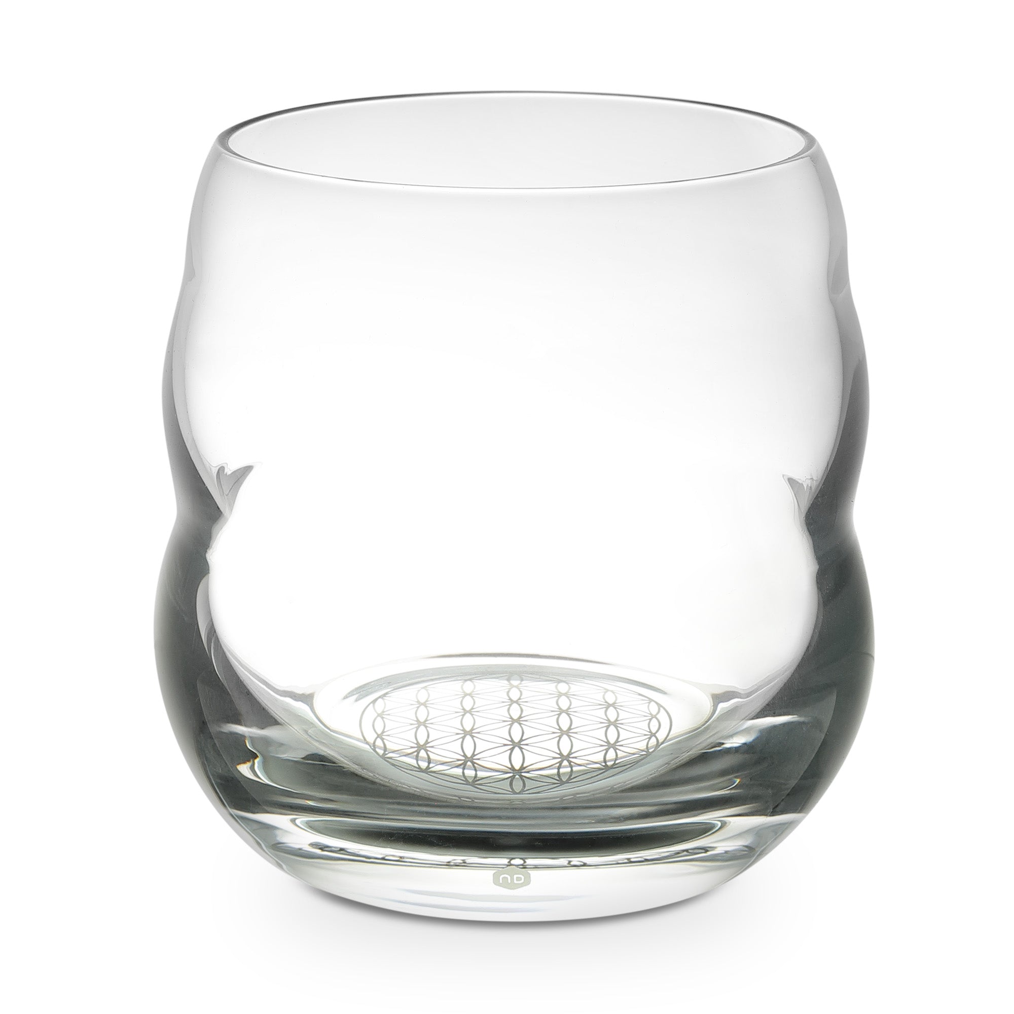 Trinkglas Mythos Platin - Blume des Lebens 0,25l - bleifreies Glas