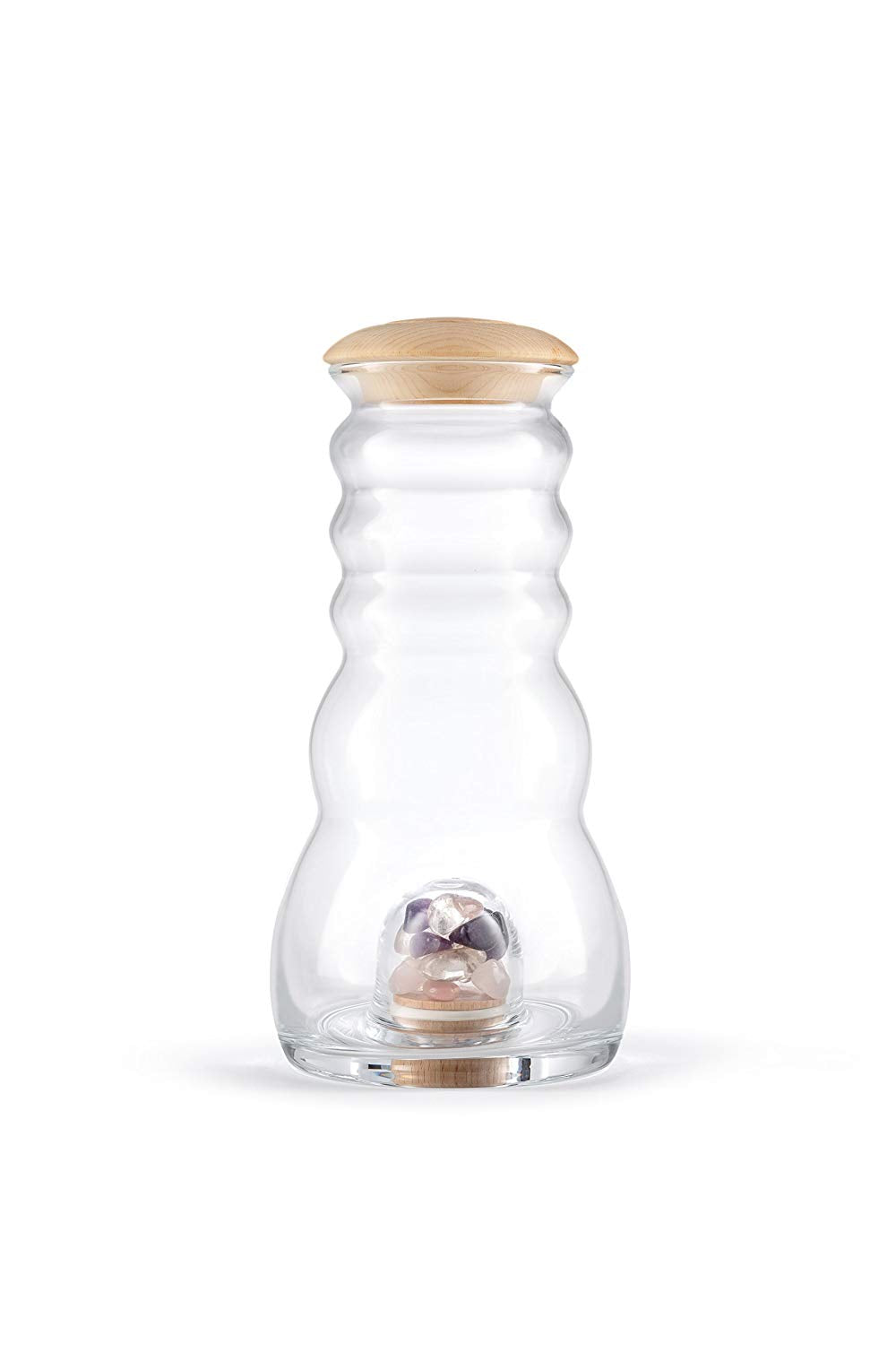 Krug Cadus Family 1,5l - Edelsteinfach und Zirbenholzdeckel - mundgeblasen