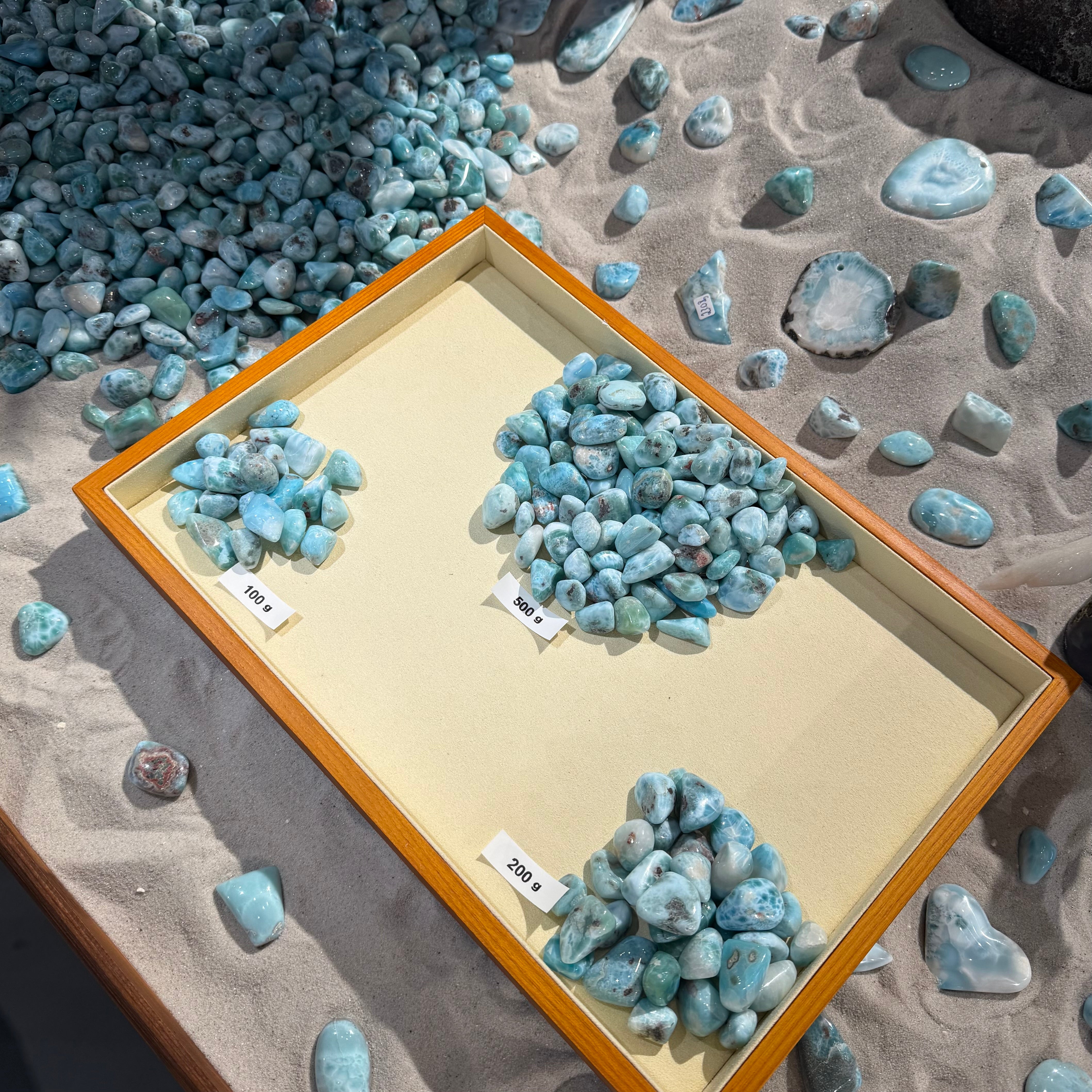 Larimar Trommelsteine (#1120)