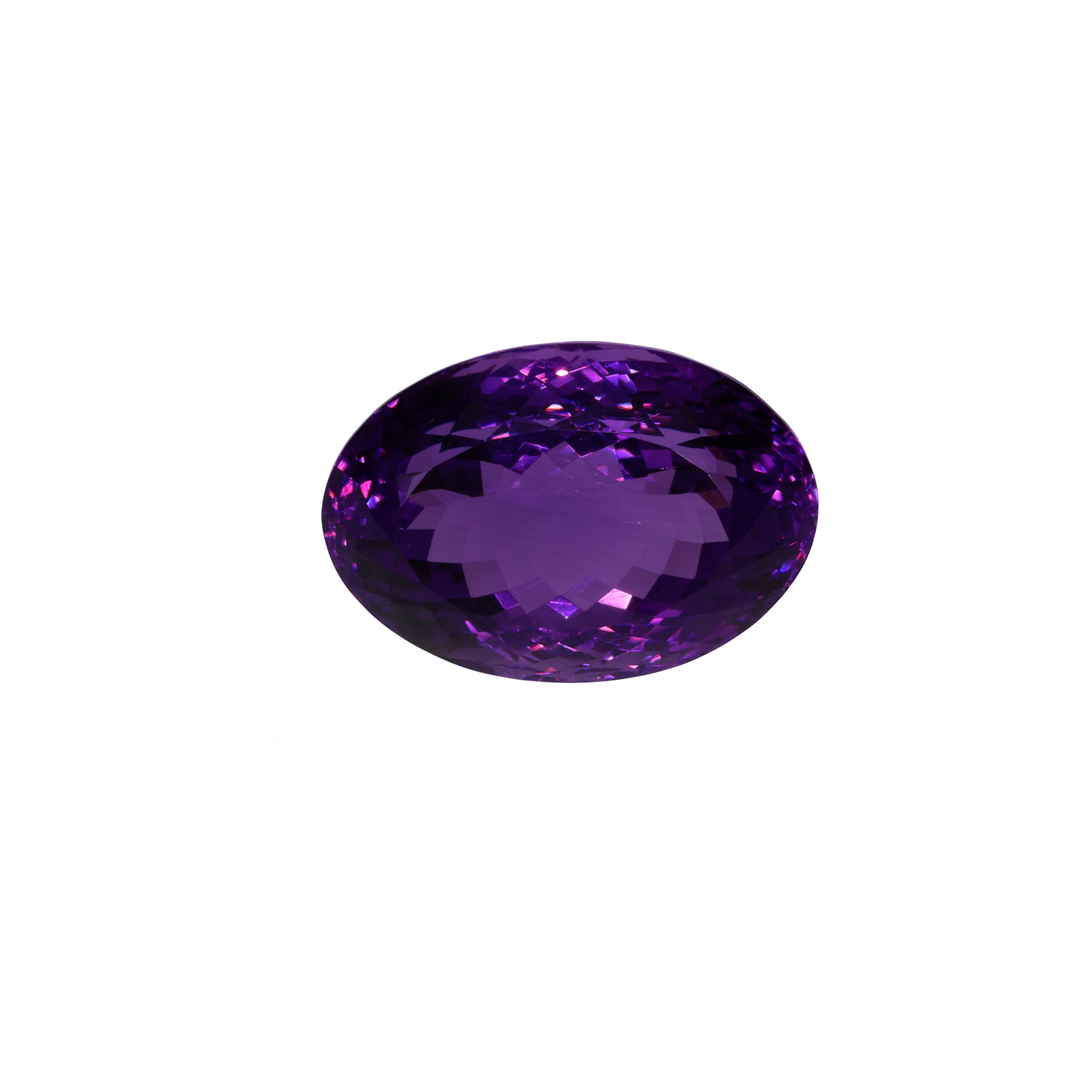 23,77 ct Amethyst Ovalschliff - Brillante Symmetrie in Tiefviolett aus Brasilien
