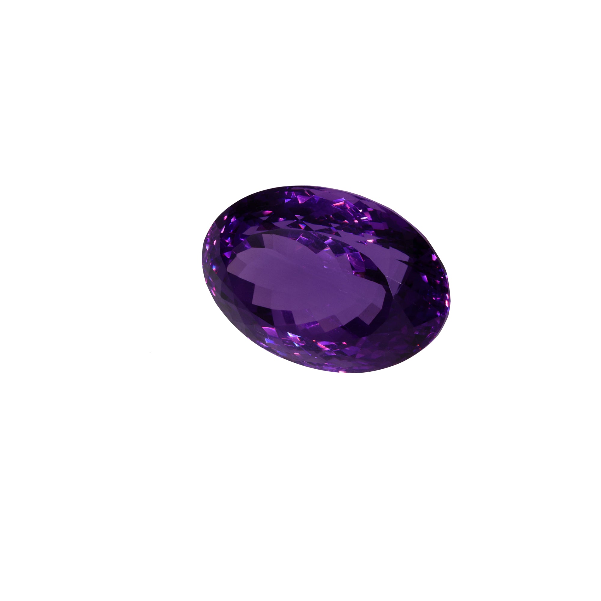 23,77 ct Amethyst Ovalschliff - Brillante Symmetrie in Tiefviolett aus Brasilien