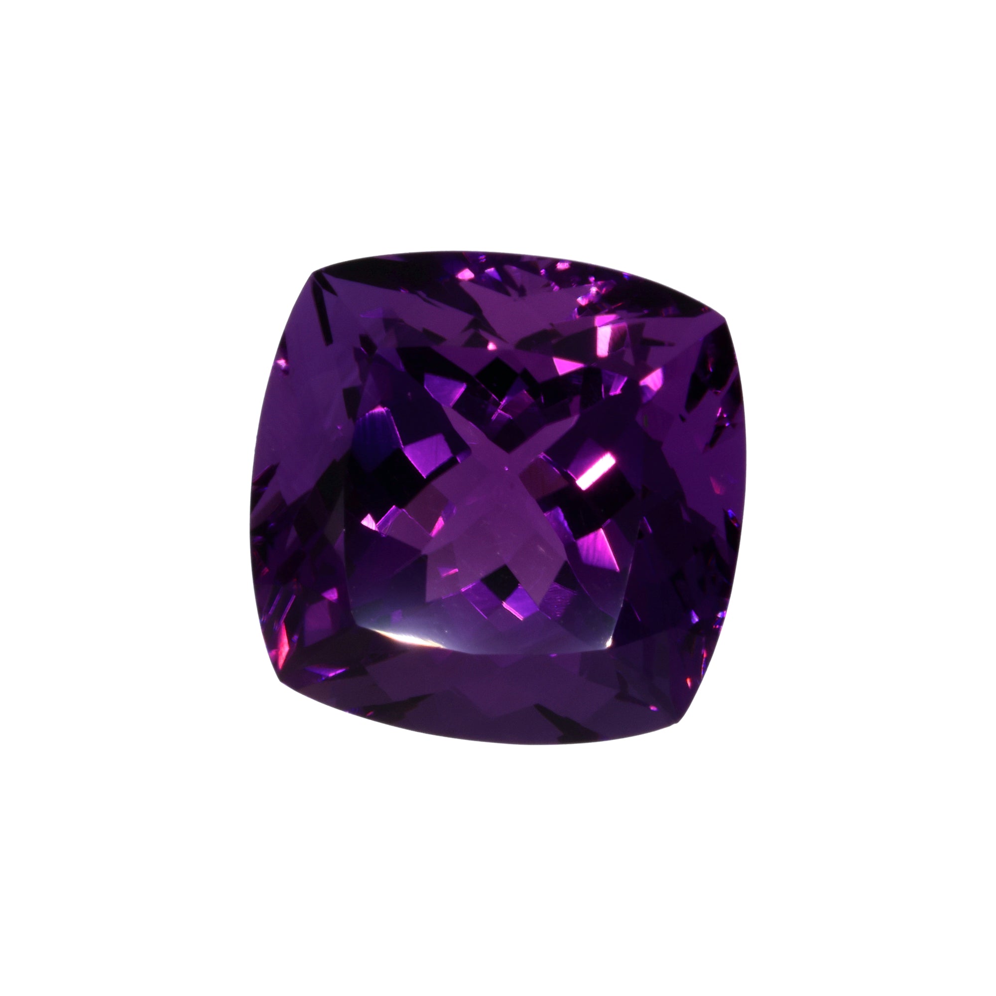24.6 ct Amethyst in Square Cushion Mixed Cut - Modern Square Design from Brazil