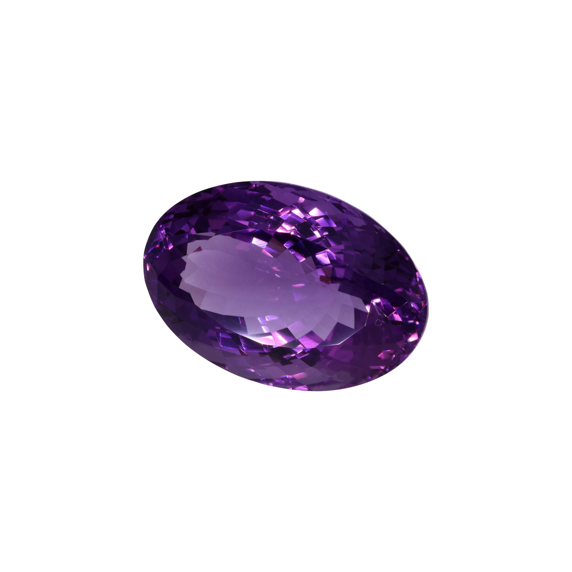 25,39 ct Amethyst im Ovalschliff - Klassische Brillanz in Tiefviolett aus Brasilien