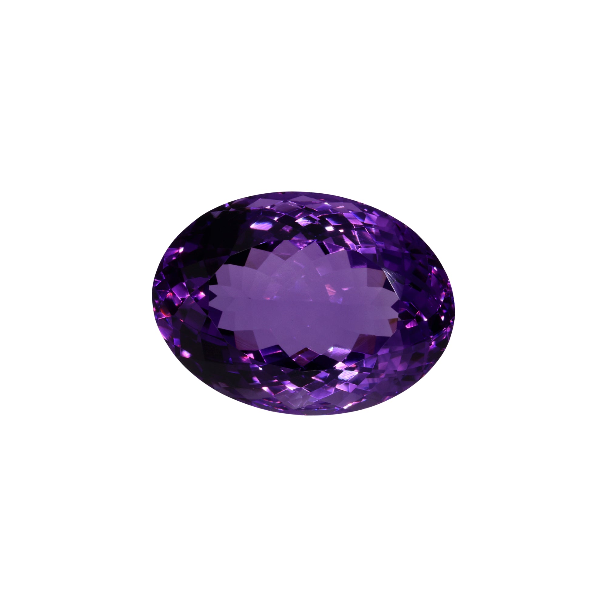 26,73 ct Amethyst Ovalschliff - Brillantes Lichtspiel in Tiefviolett aus Brasilien