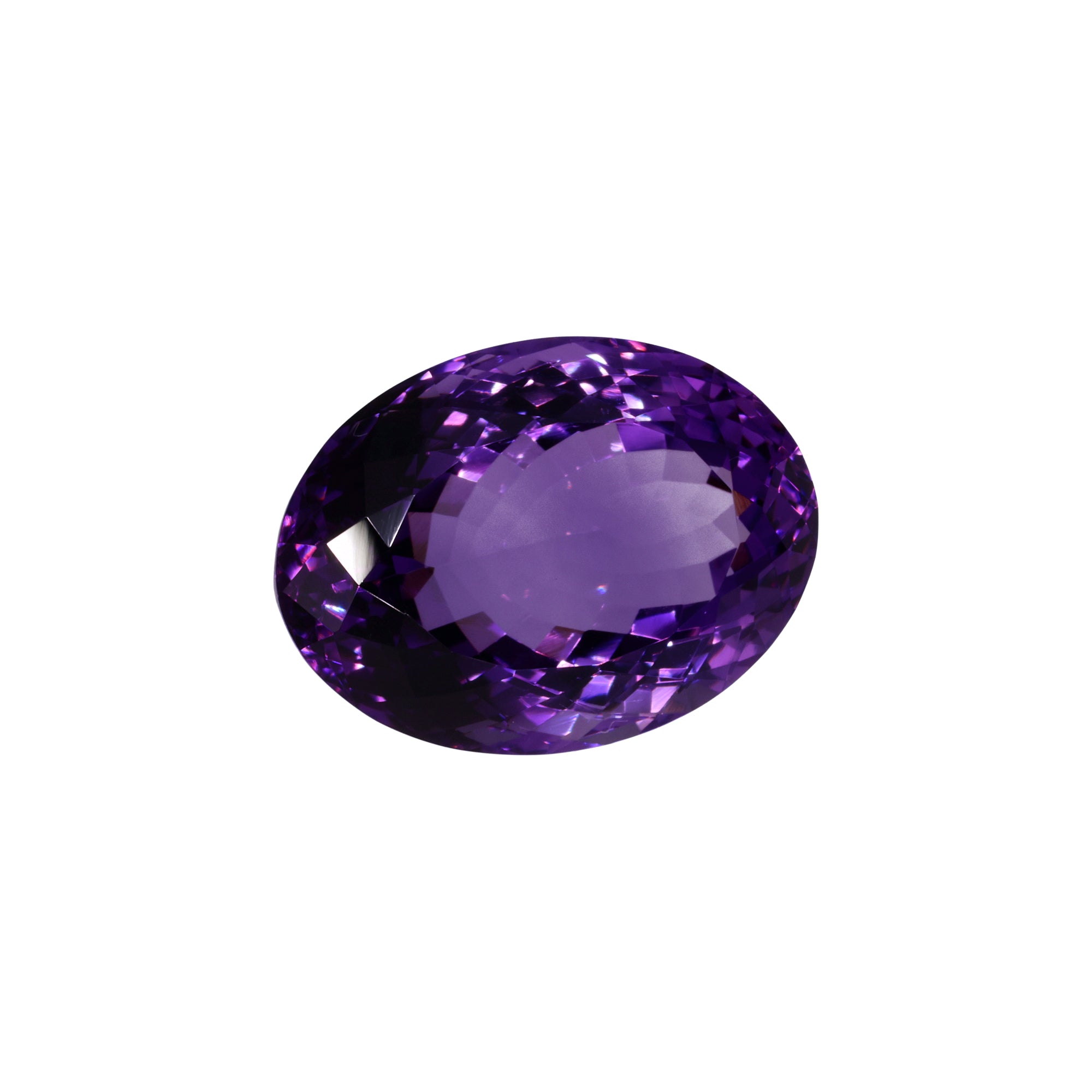 26,73 ct Amethyst Ovalschliff - Brillantes Lichtspiel in Tiefviolett aus Brasilien