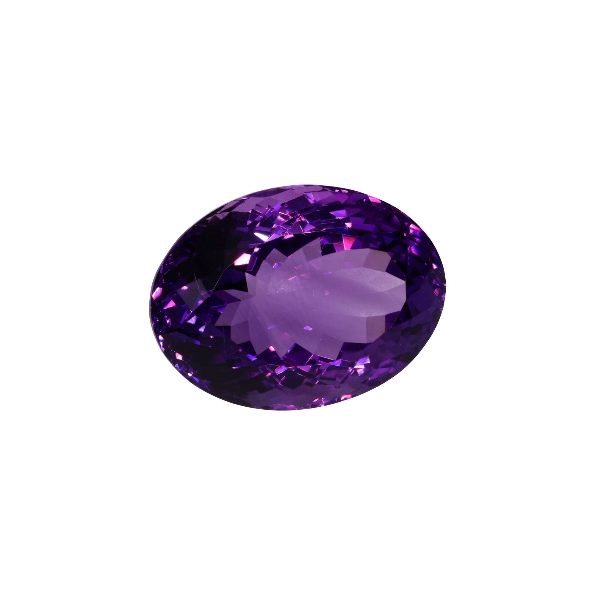 27,08 ct Amethyst Ovalschliff – Kristalline Klarheit in Tiefviolett aus Brasilien