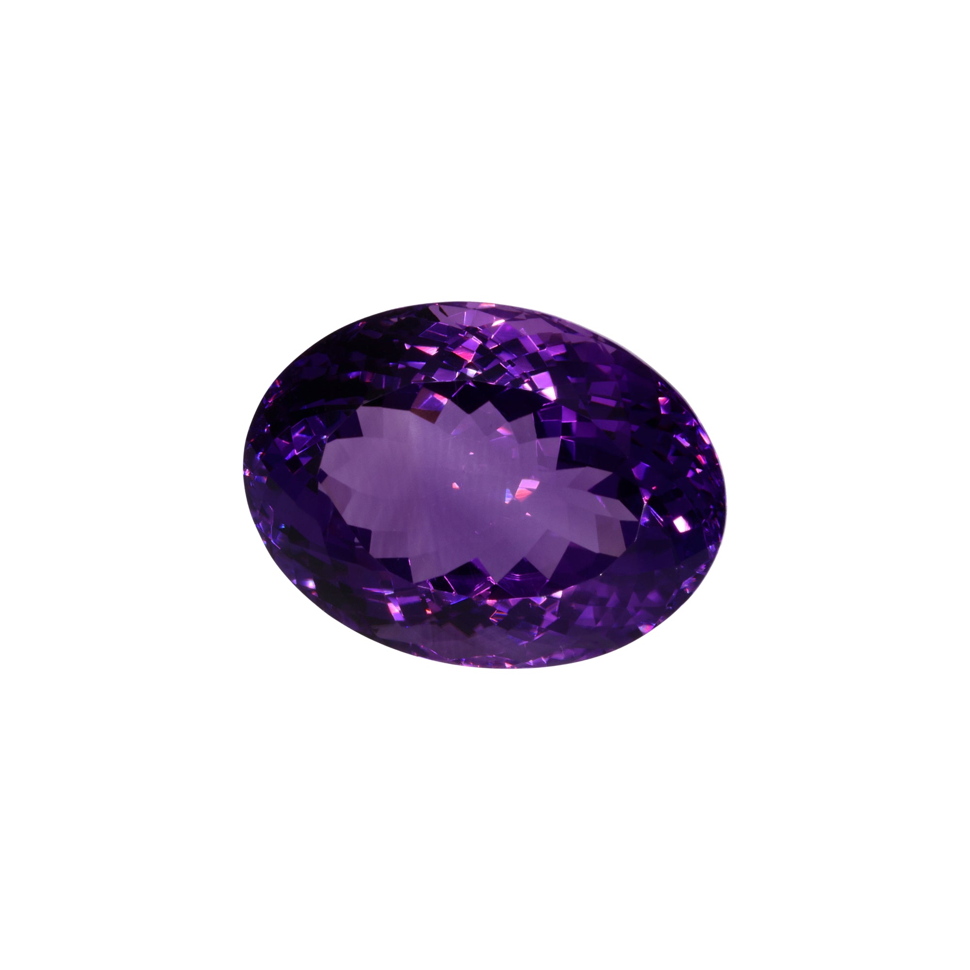 27,08 ct Amethyst Ovalschliff – Kristalline Klarheit in Tiefviolett aus Brasilien