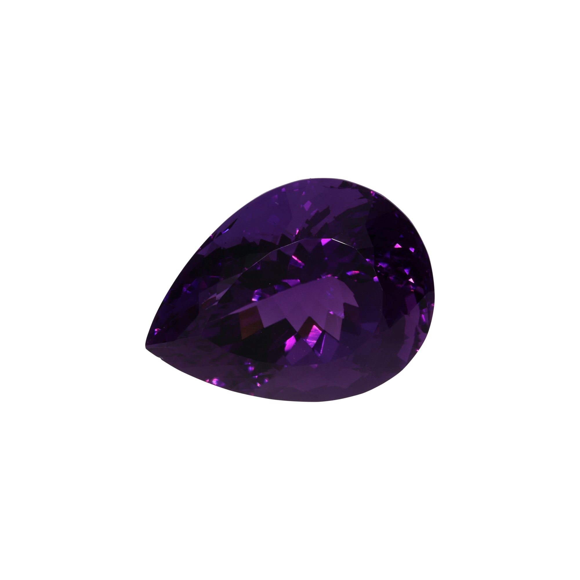 29.48 ct Amethyst pear cut from Brazil with minor imperfection