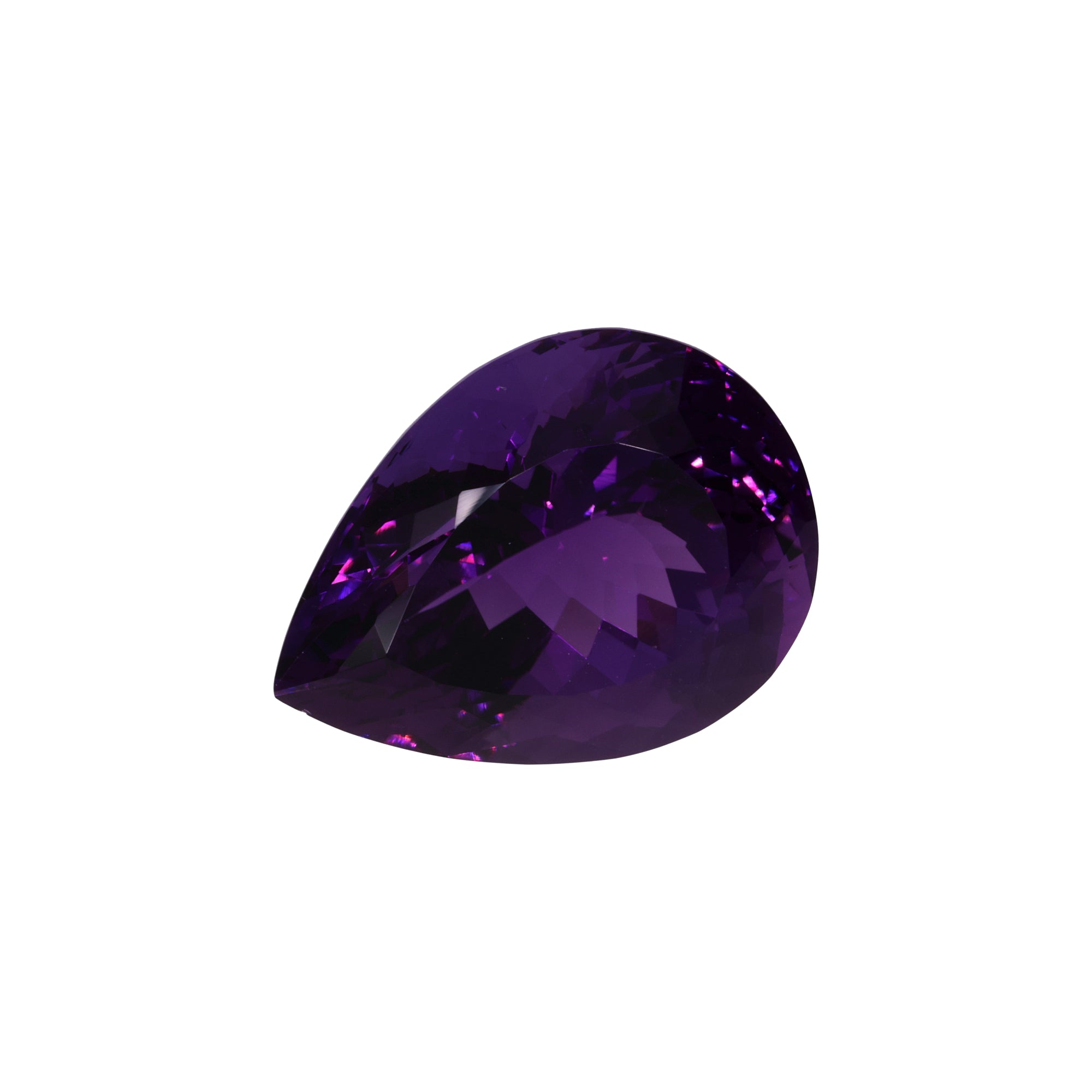 29.48 ct Amethyst pear cut from Brazil with minor imperfection