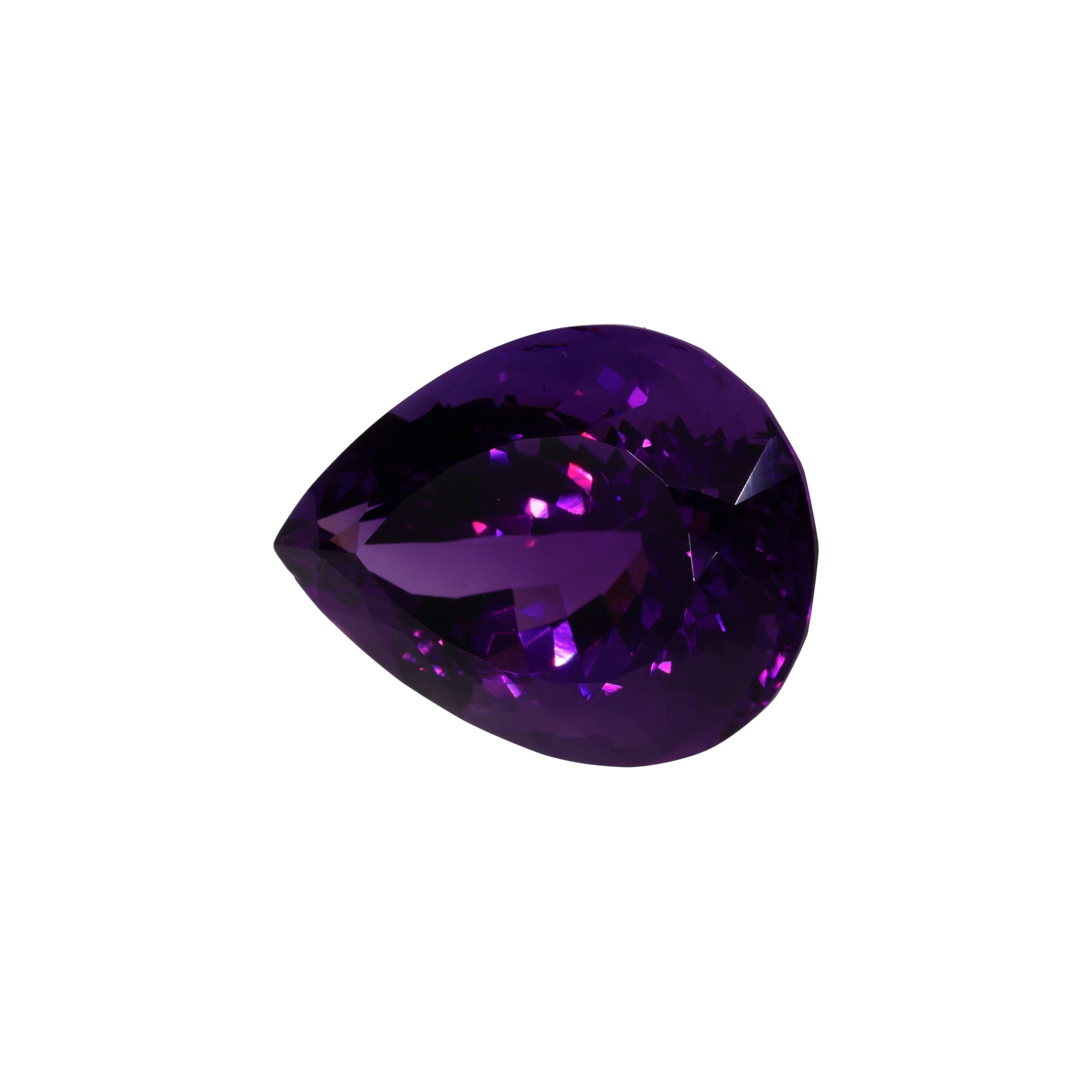 29.48 ct Amethyst pear cut from Brazil with minor imperfection