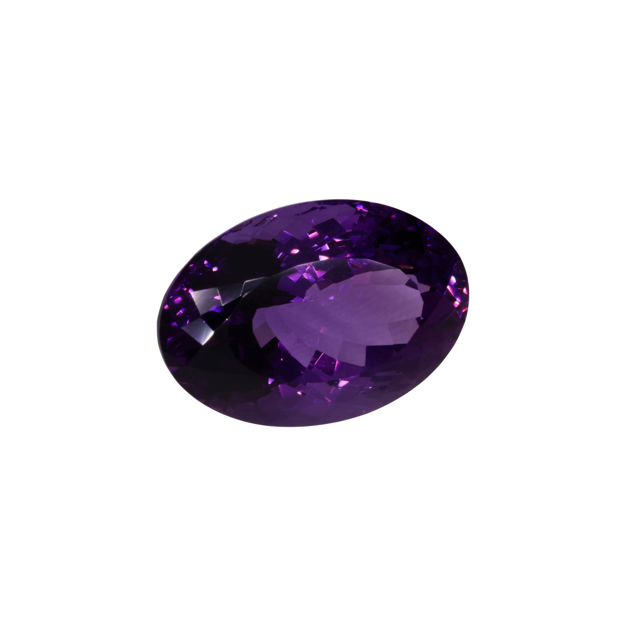 29.78 ct Amethyst Oval Cut - Deep Violet from Brazil