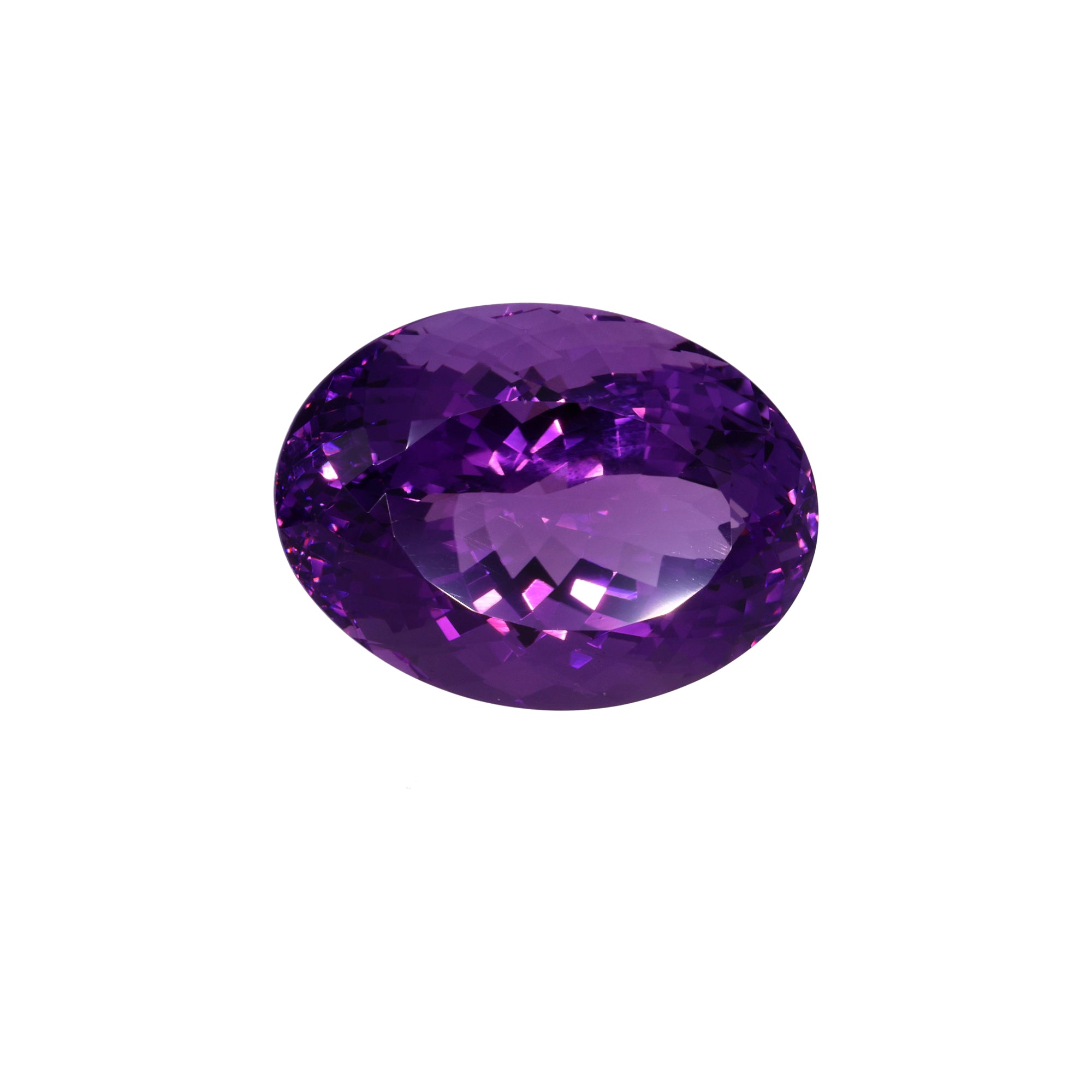31,76 ct Amethyst im Ovalschliff - Brillante Symmetrie - Tiefviolett aus Brasilien
