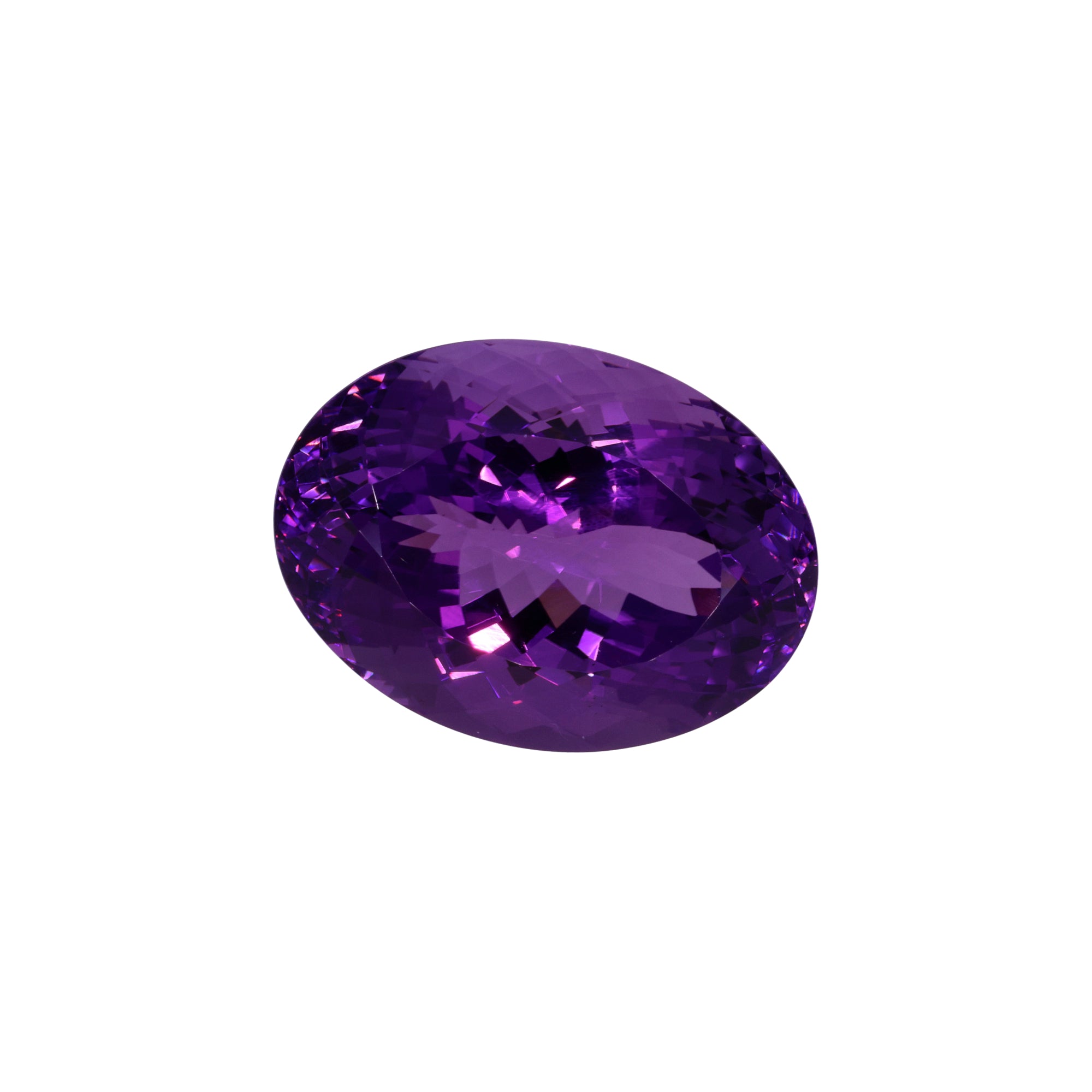 31,76 ct Amethyst im Ovalschliff - Brillante Symmetrie - Tiefviolett aus Brasilien