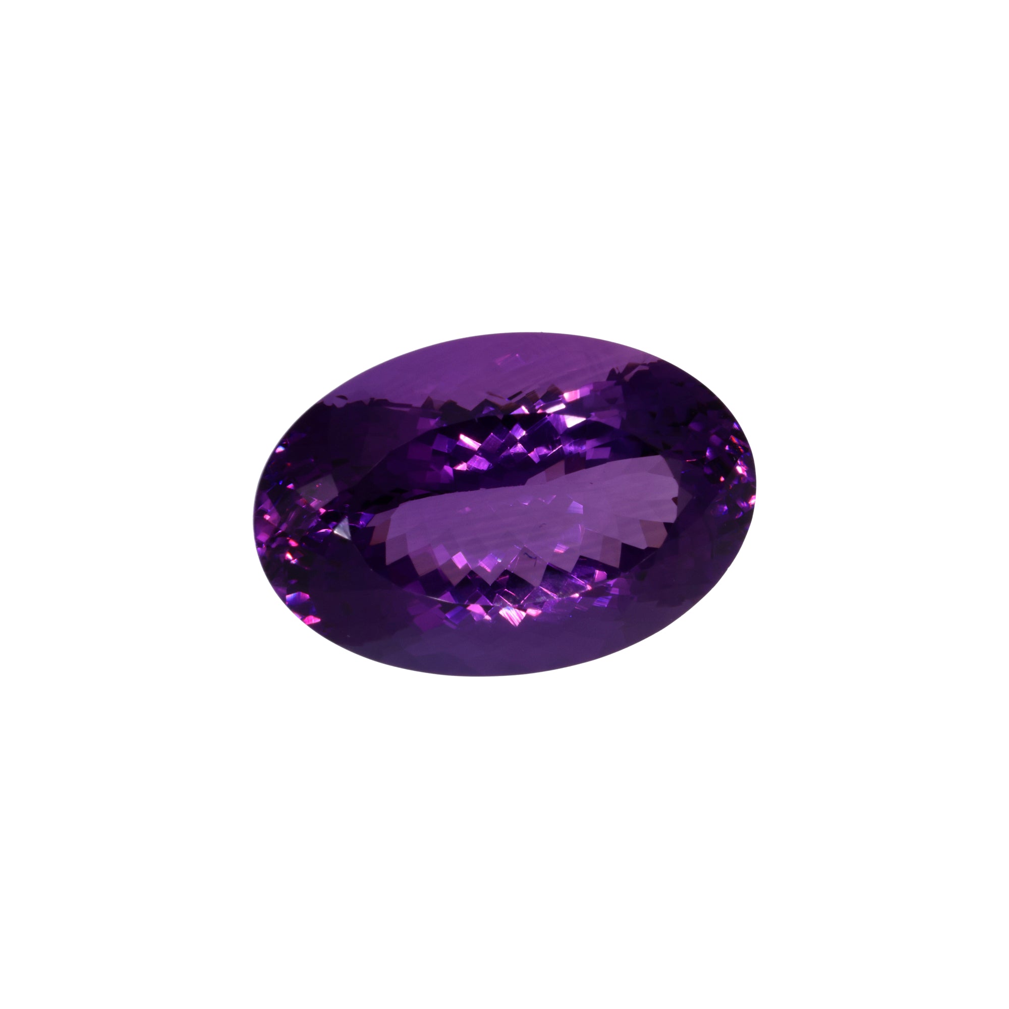 36,63 ct Amethyst im Ovalschliff - Tiefviolett & Brillanz aus Brasilien