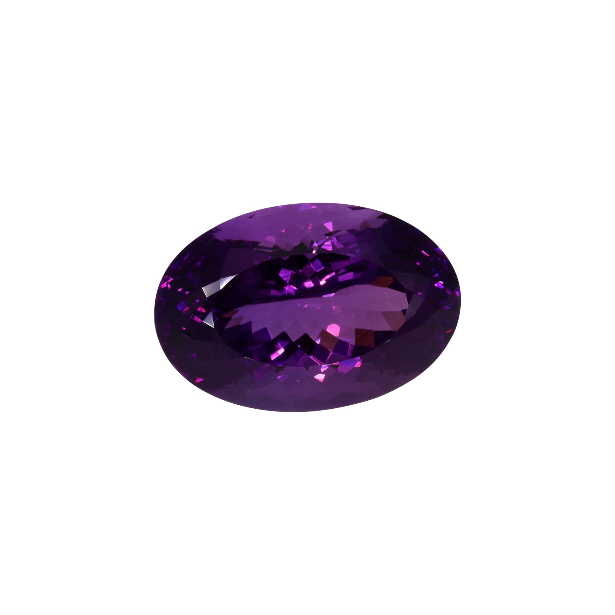 41,75 ct Amethyst Ovalschliff - Leuchtendes Violett - Premium Reinheit aus Brasilien