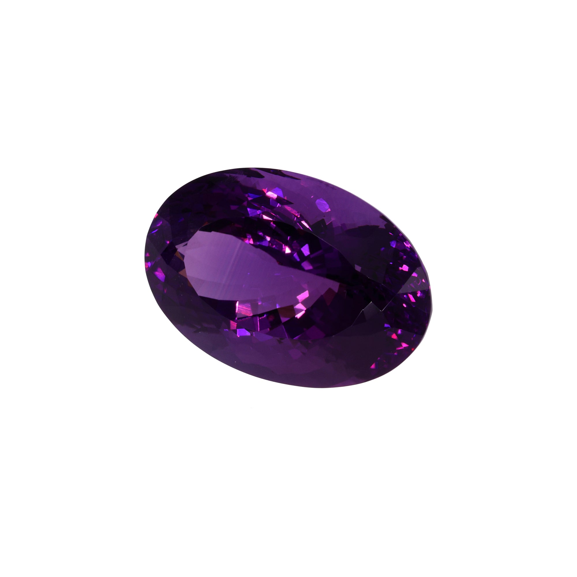 41,75 ct Amethyst Ovalschliff - Leuchtendes Violett - Premium Reinheit aus Brasilien