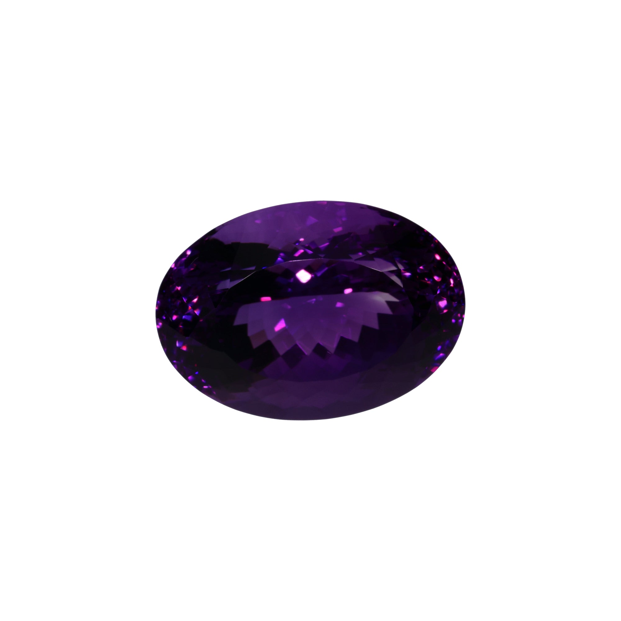 43.28 ct Oval Cut Amethyst - Intense Play of Color