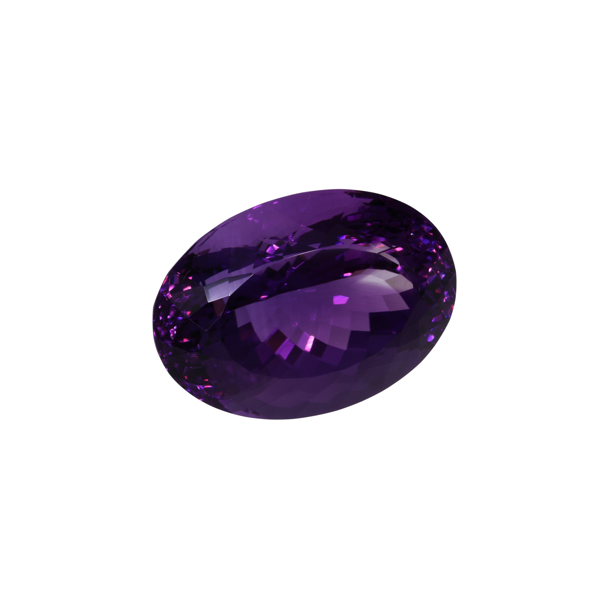 43.28 ct Oval Cut Amethyst - Intense Play of Color