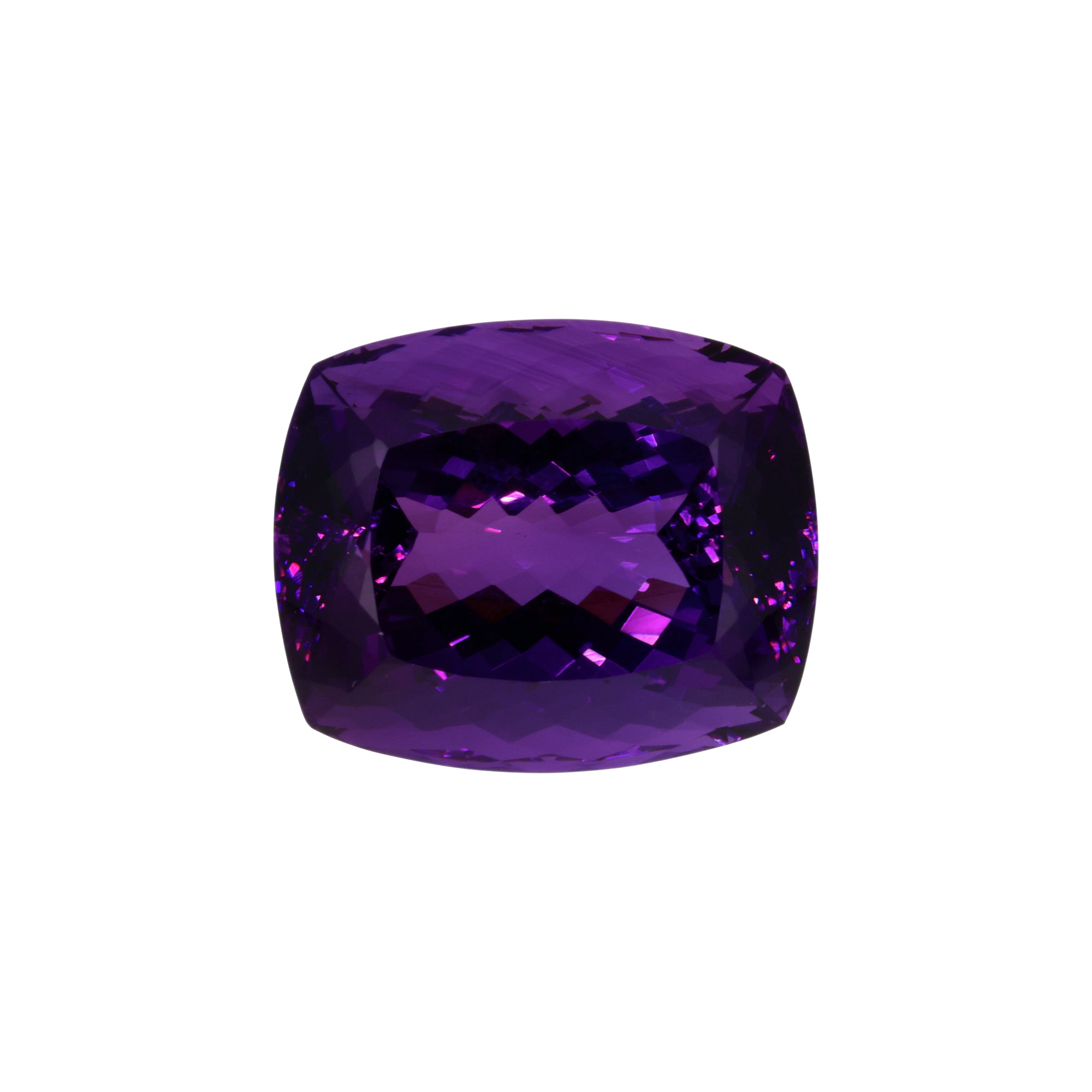 48,75 ct Amethyst im Cushion Cut - Kraftvolles Tiefviolett aus Brasilien