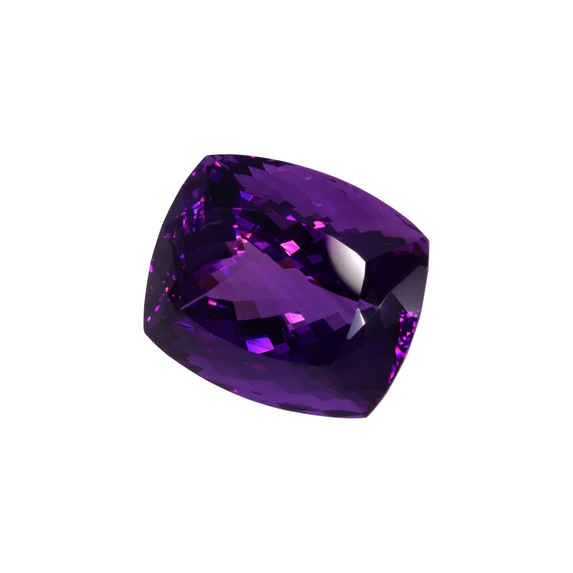 48,75 ct Amethyst im Cushion Cut - Kraftvolles Tiefviolett aus Brasilien