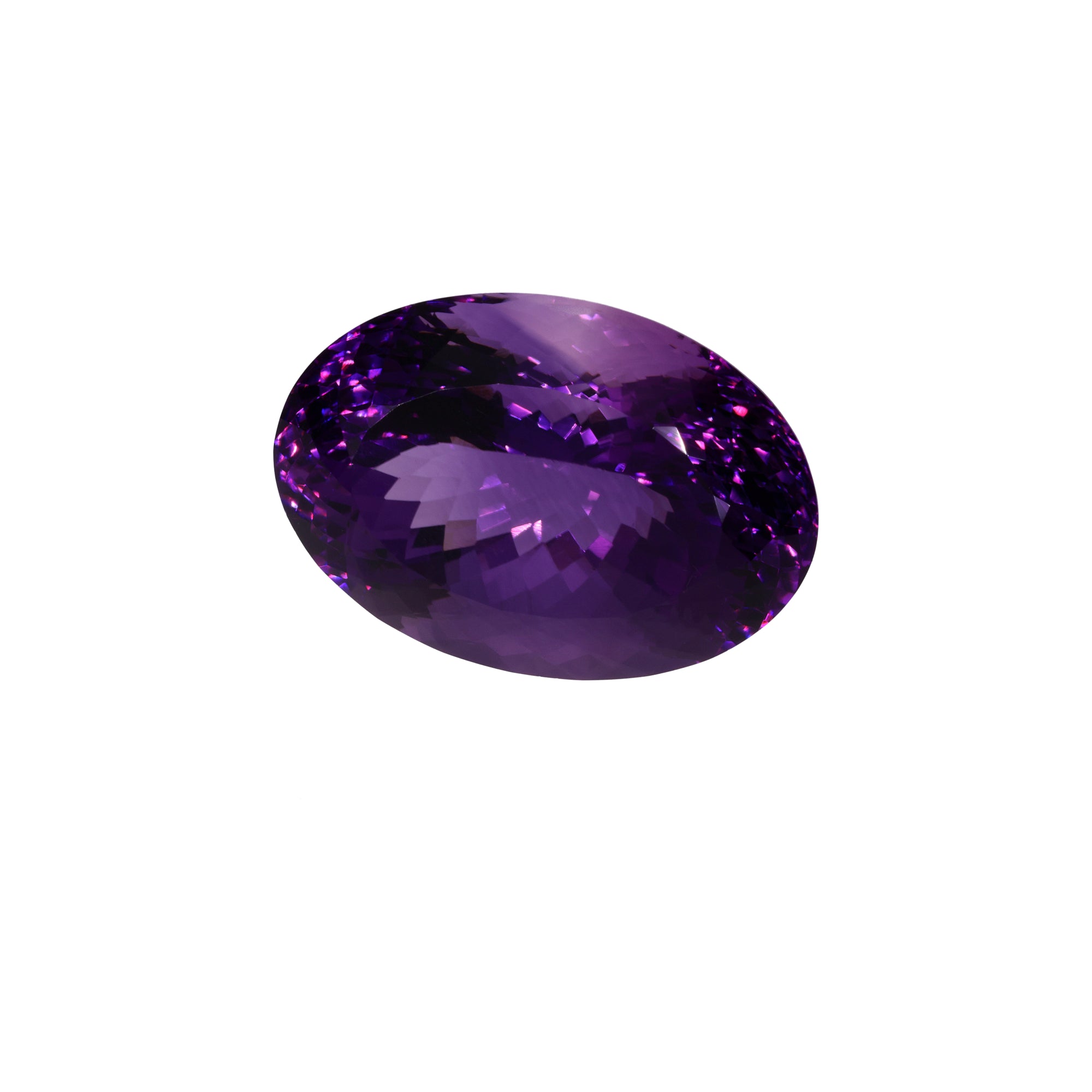 50,61 ct Amethyst Ovalschliff - Meisterhafte Symmetrie & Tiefviolett