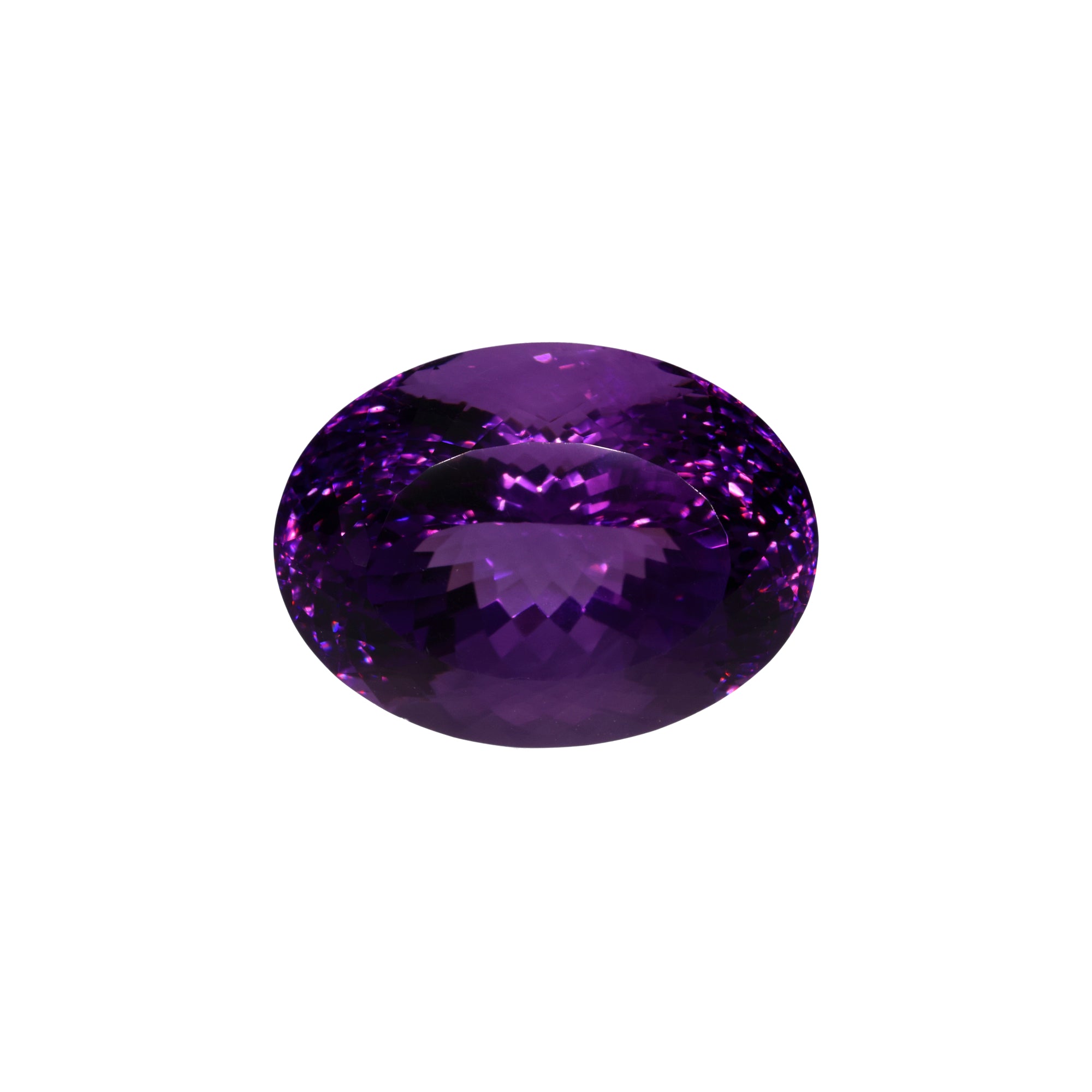 51,80 ct Amethyst im Ovalschliff - Tiefviolettes Exemplar aus Brasilien