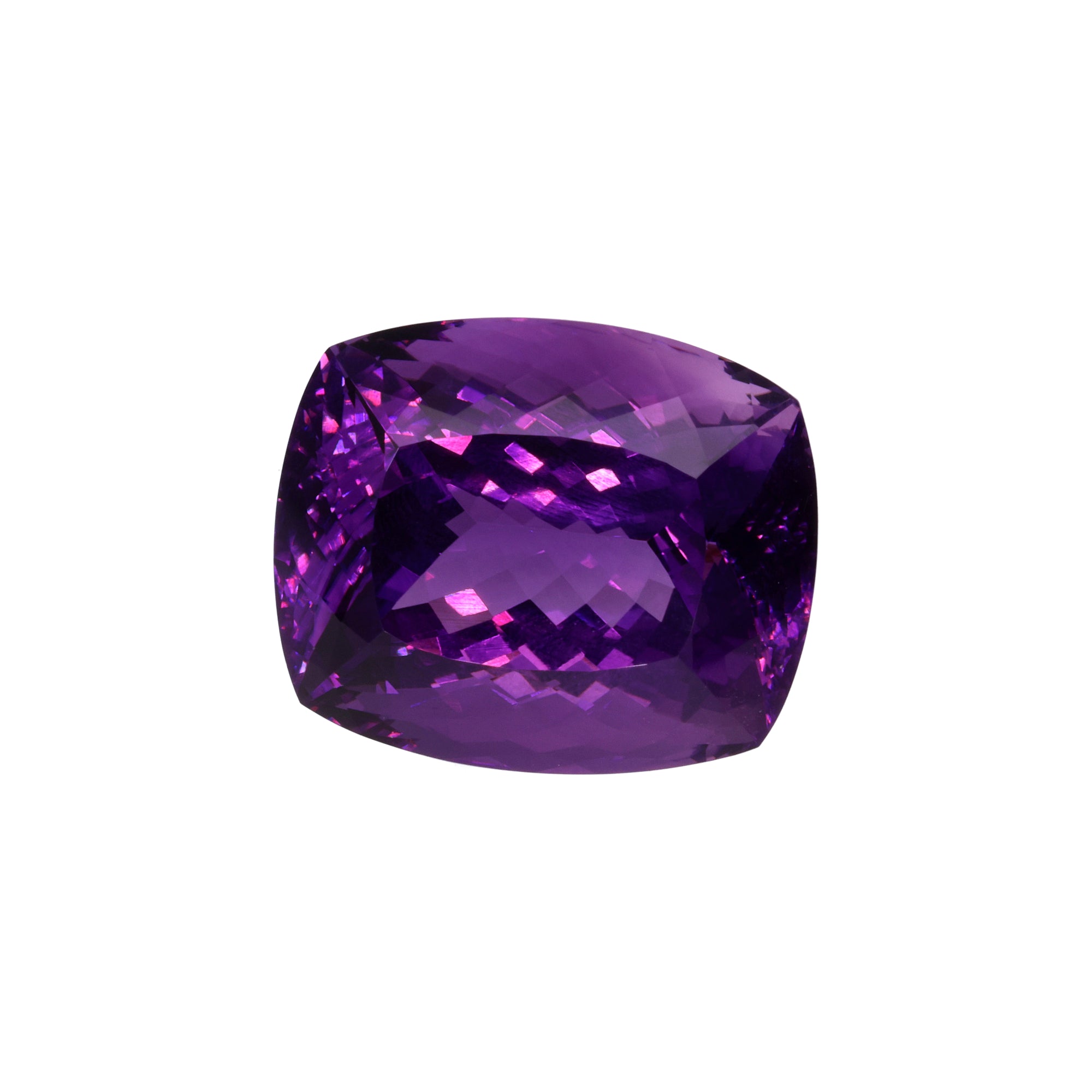 55.13 ct Amethyst in Antique Cushion Cut - Magnificent Deep Violet from Brazil