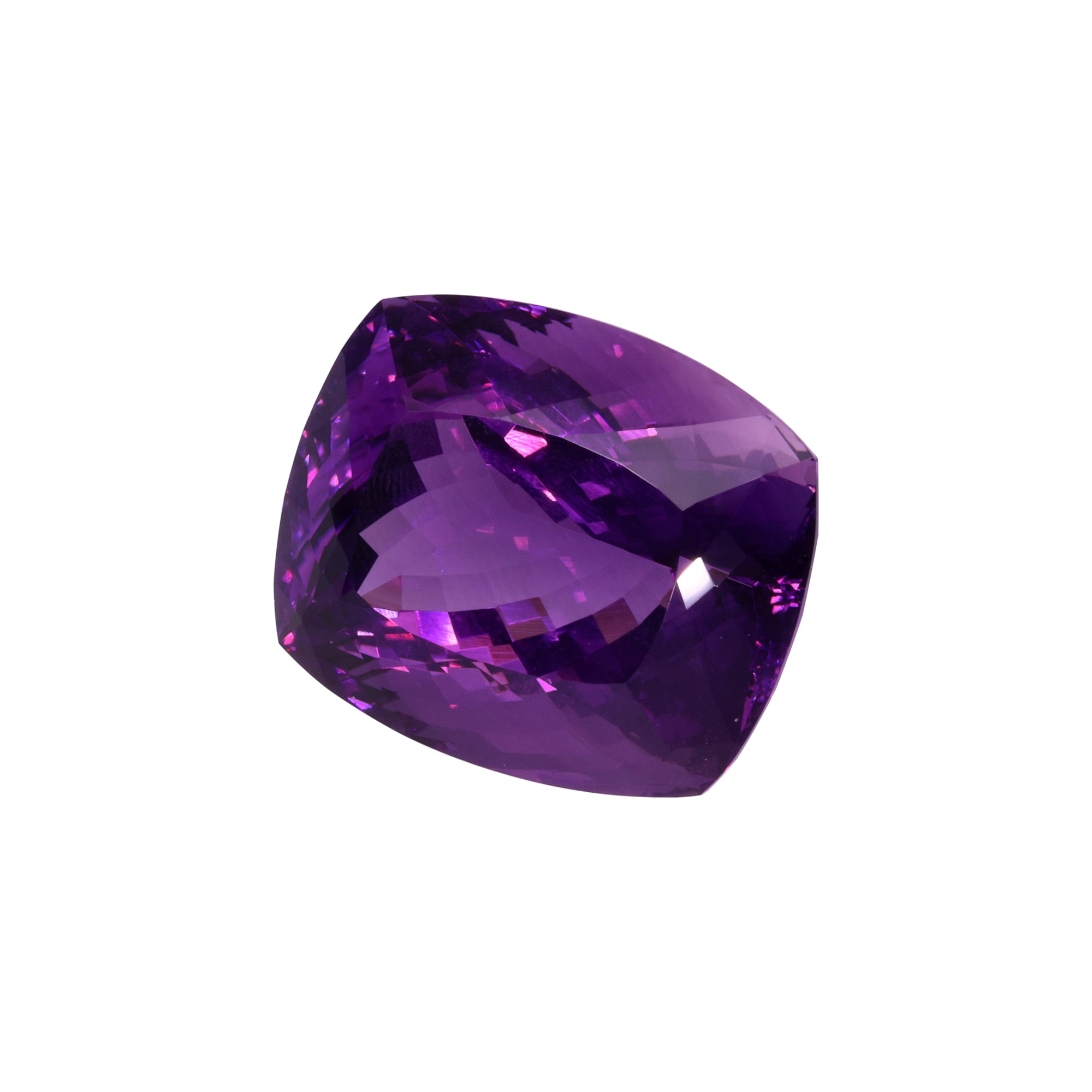 55.13 ct Amethyst in Antique Cushion Cut - Magnificent Deep Violet from Brazil