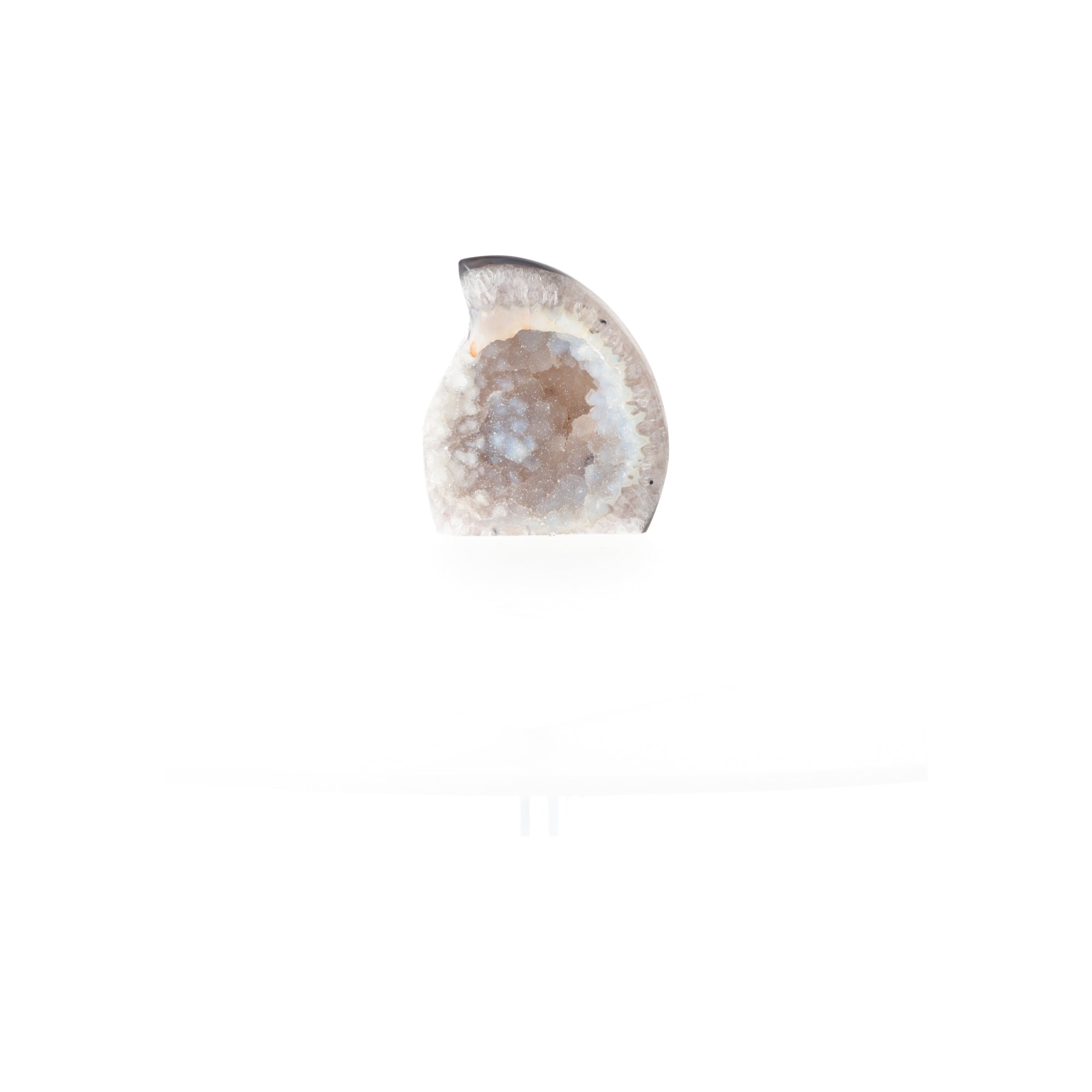 Lunaria – Achat-Geode mit Kristalldruse. (#399)