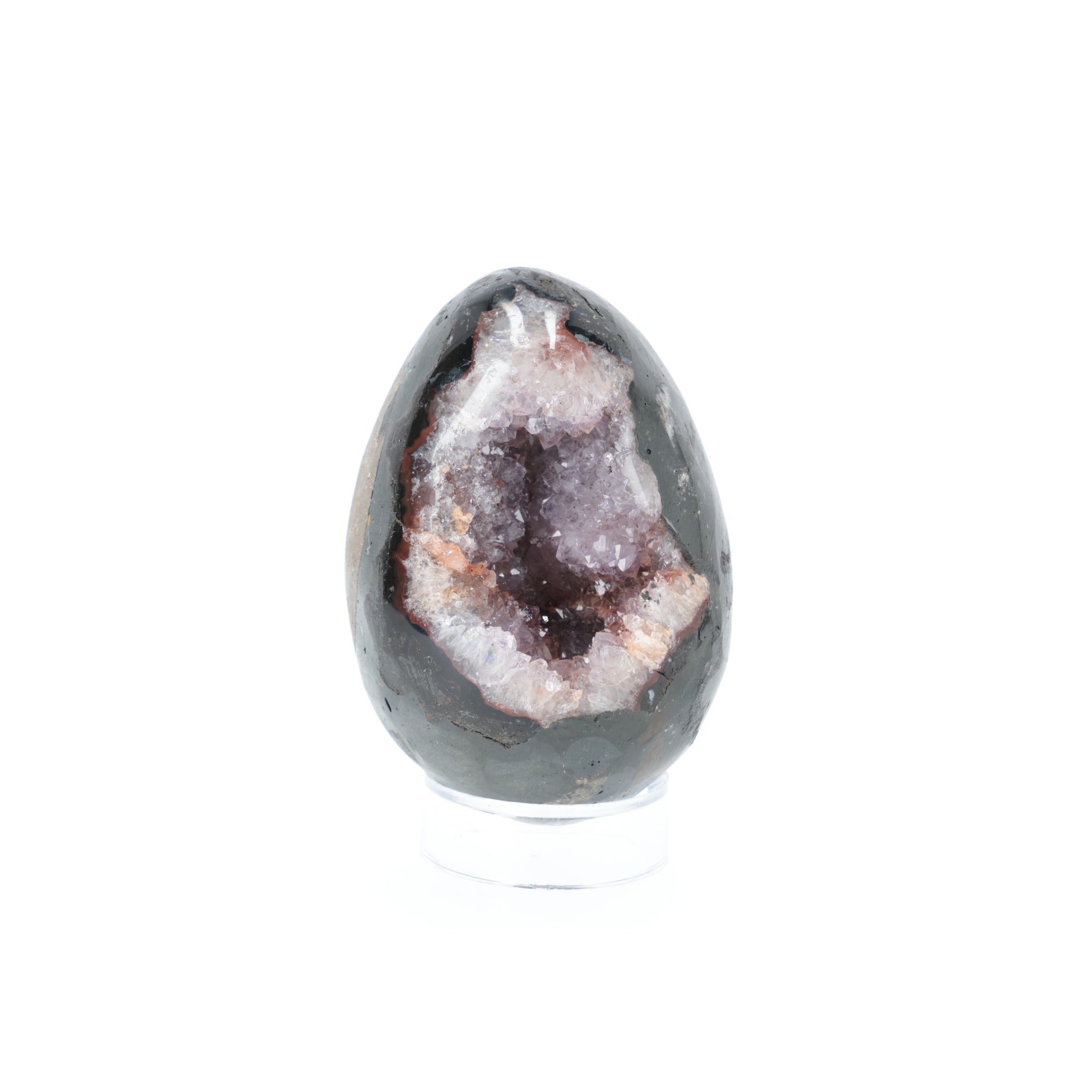 Crystal Whisper | Großes Amethyst Ei aus Brasilien mit natürlicher Kristalldruse | 574 g Unikat (#570)