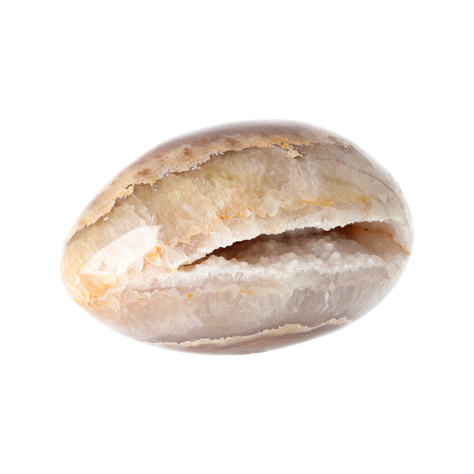 Rose Cavern - Agate Egg with Druzy from Brazil (#008)