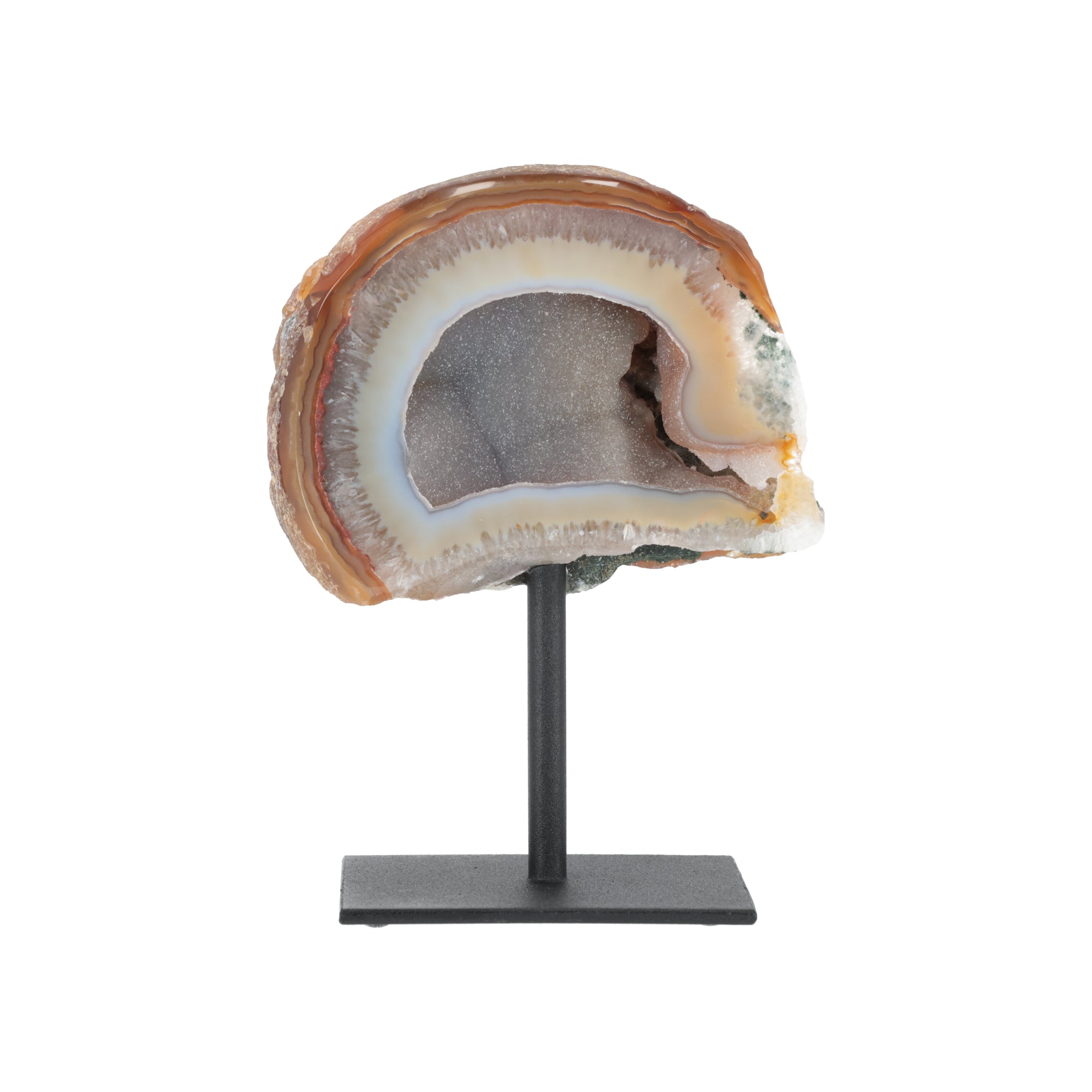 Achat-Geode „Wüstentor“ – Natürliche Achatformation auf Metallständer (#449)